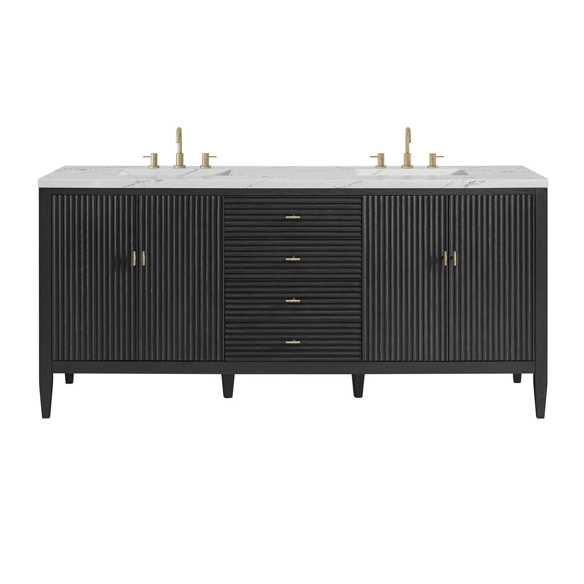 72" Myrrin Vanity in Carbon Oak by James Martin Vanities