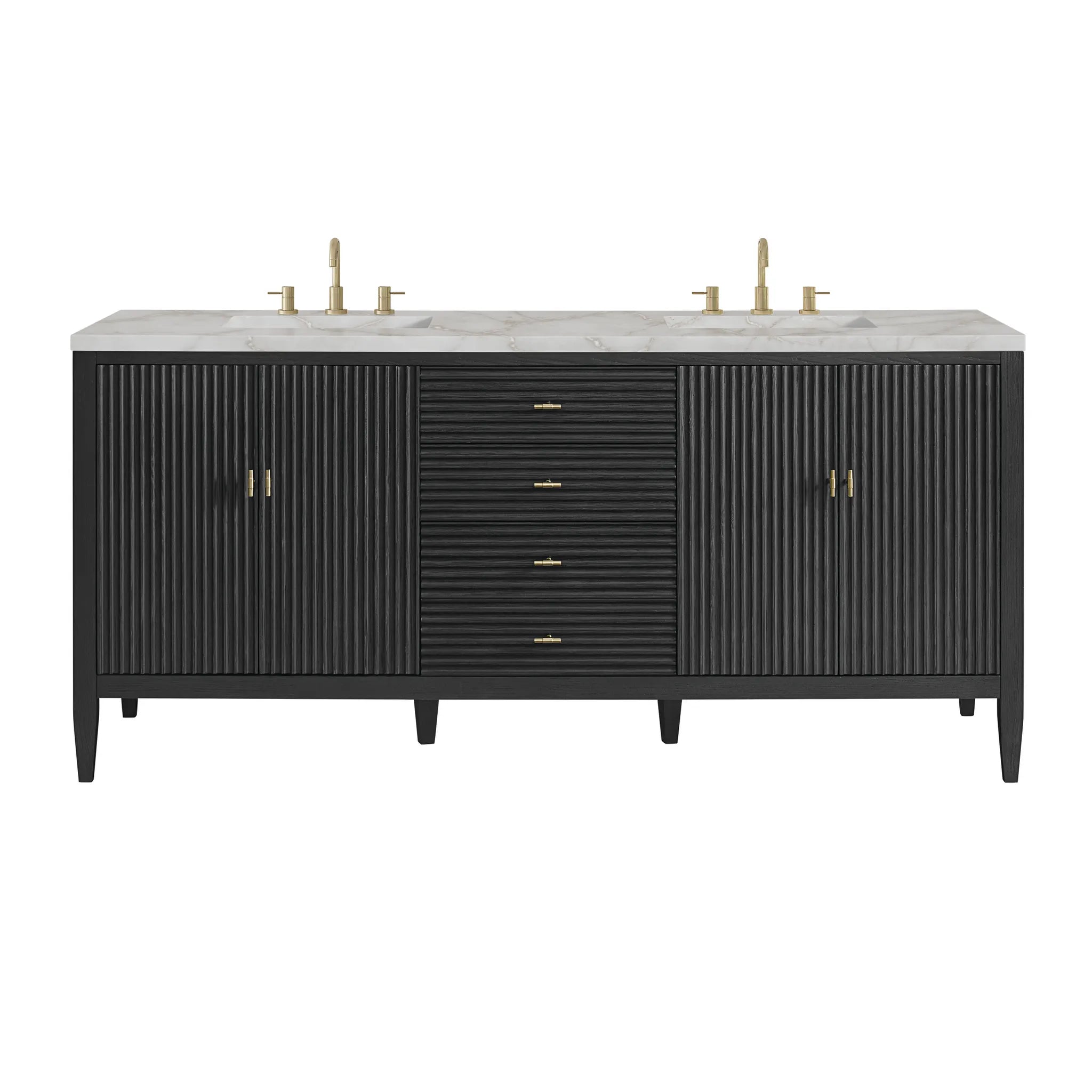 72" Myrrin Vanity in Carbon Oak by James Martin Vanities