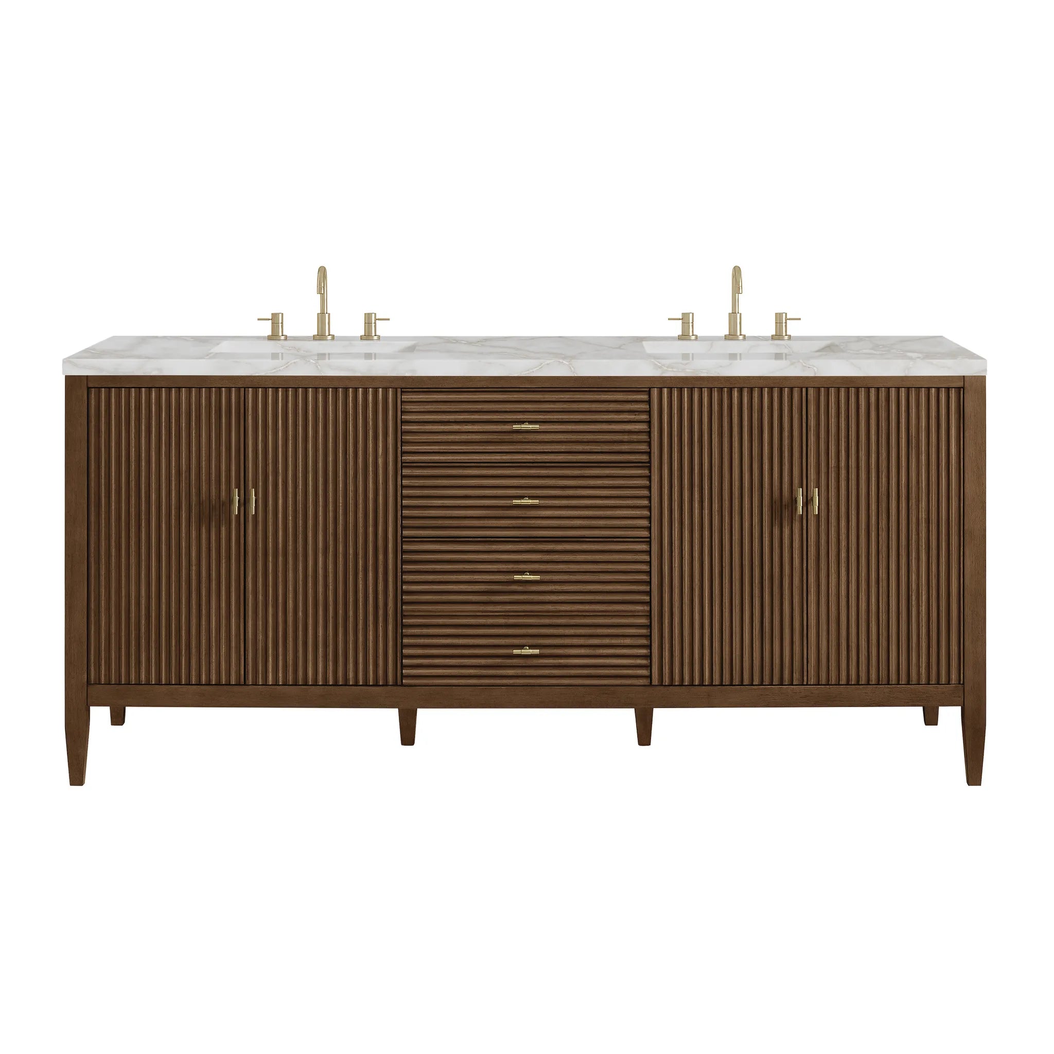 72" Myrrin Vanity in Mid Century Walnut by James Martin Vanities