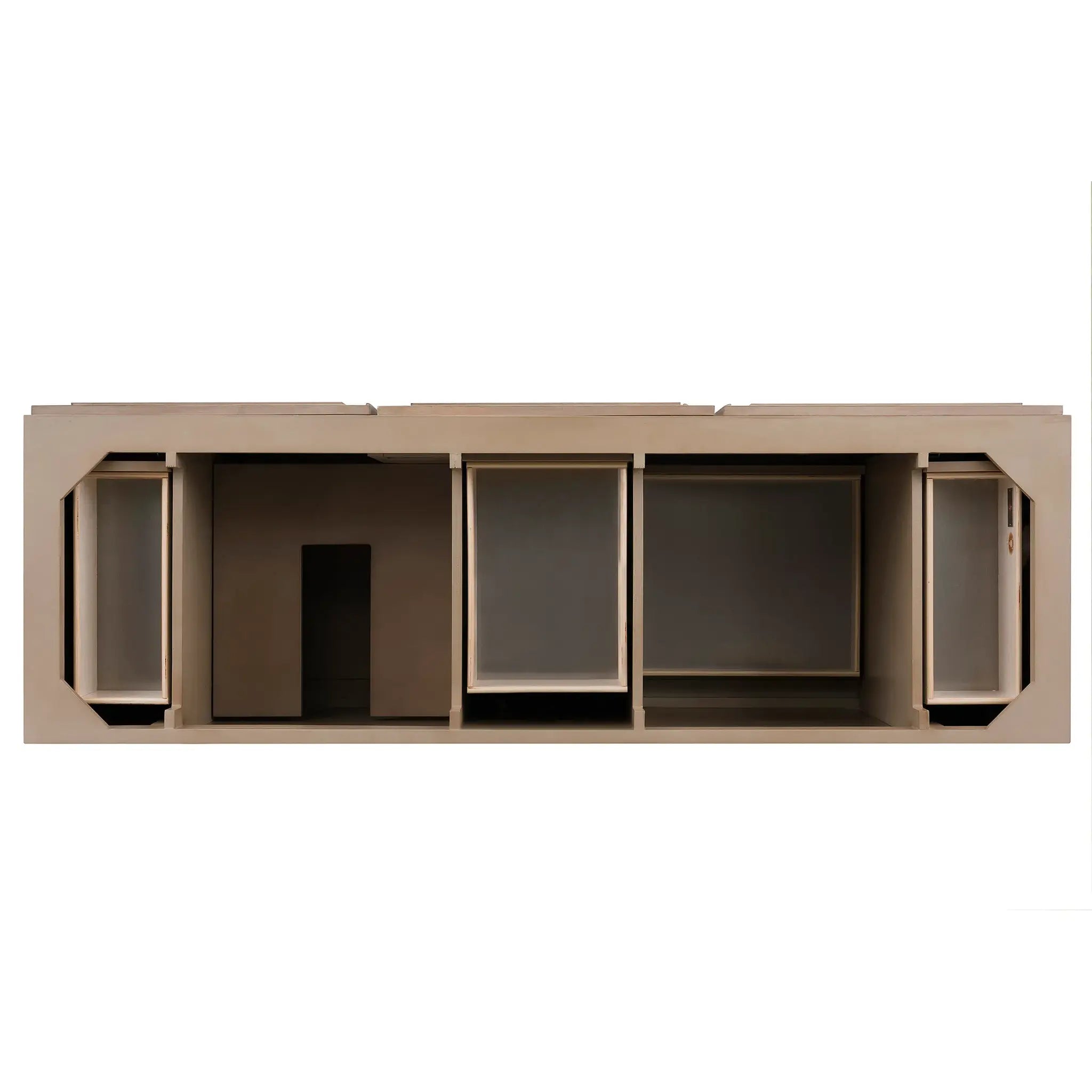 72" Portland Double Vanity in Whitewashed Walnut Wireless Charger-Parisien Bleu Silestone-8" Widespread image 7