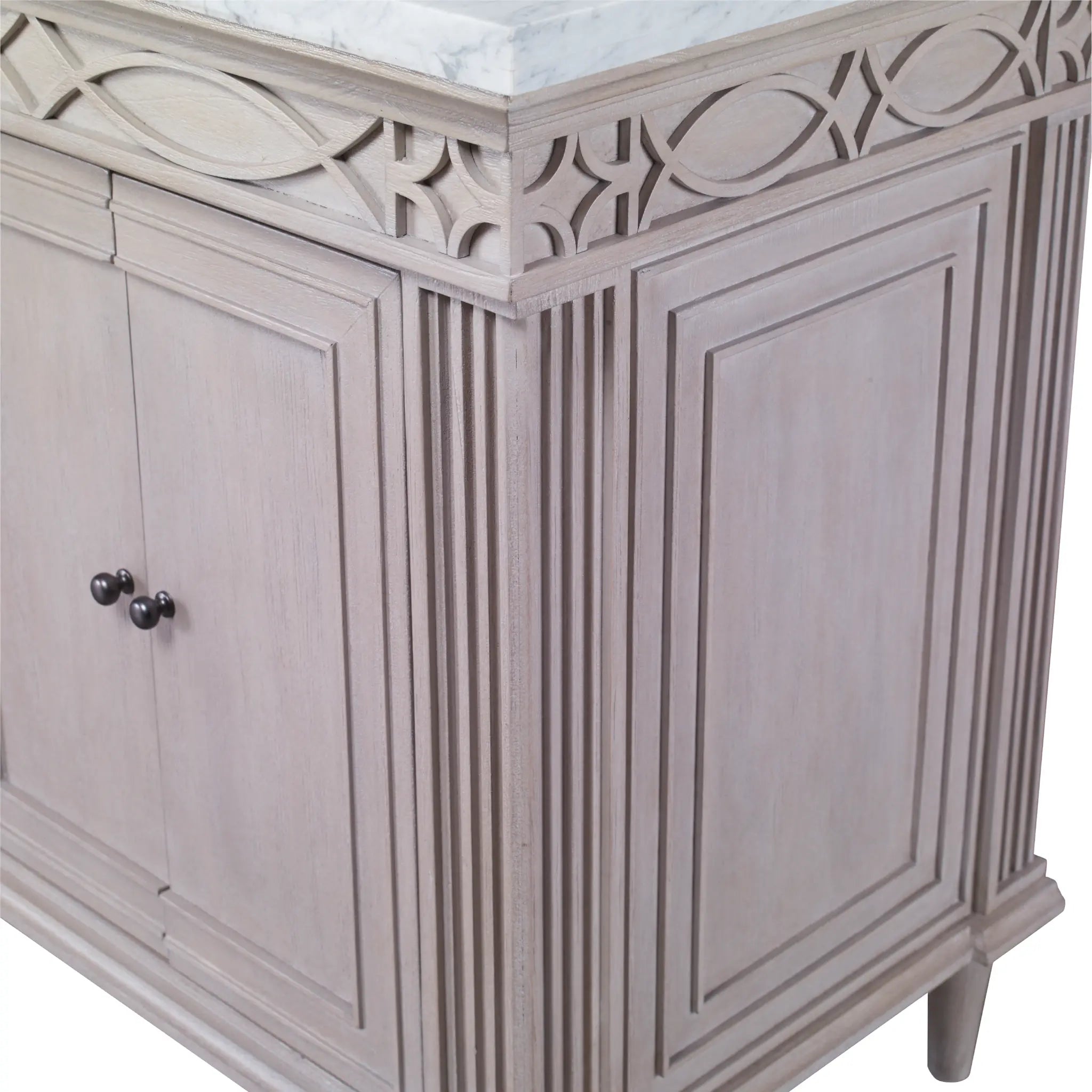 72" Seville Double Sink Chest - French White by Ambella Home image 3