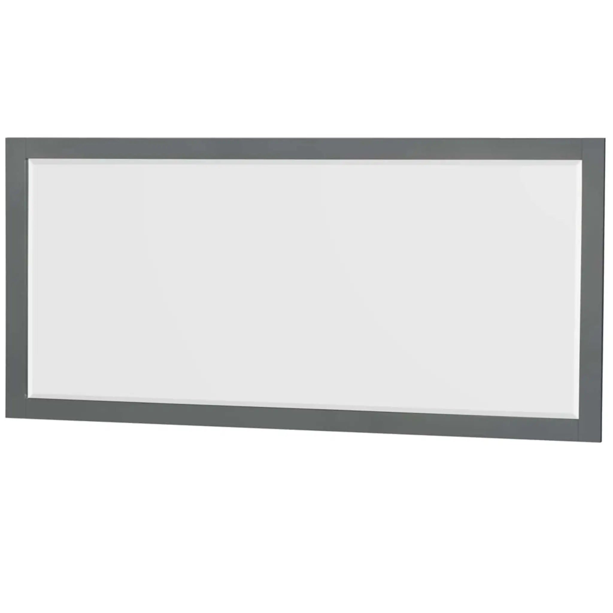 72" Sheffield Double Bathroom Vanity in Dark Gray with Brushed Chrome Trim & 70" Mirror by Wyndham
