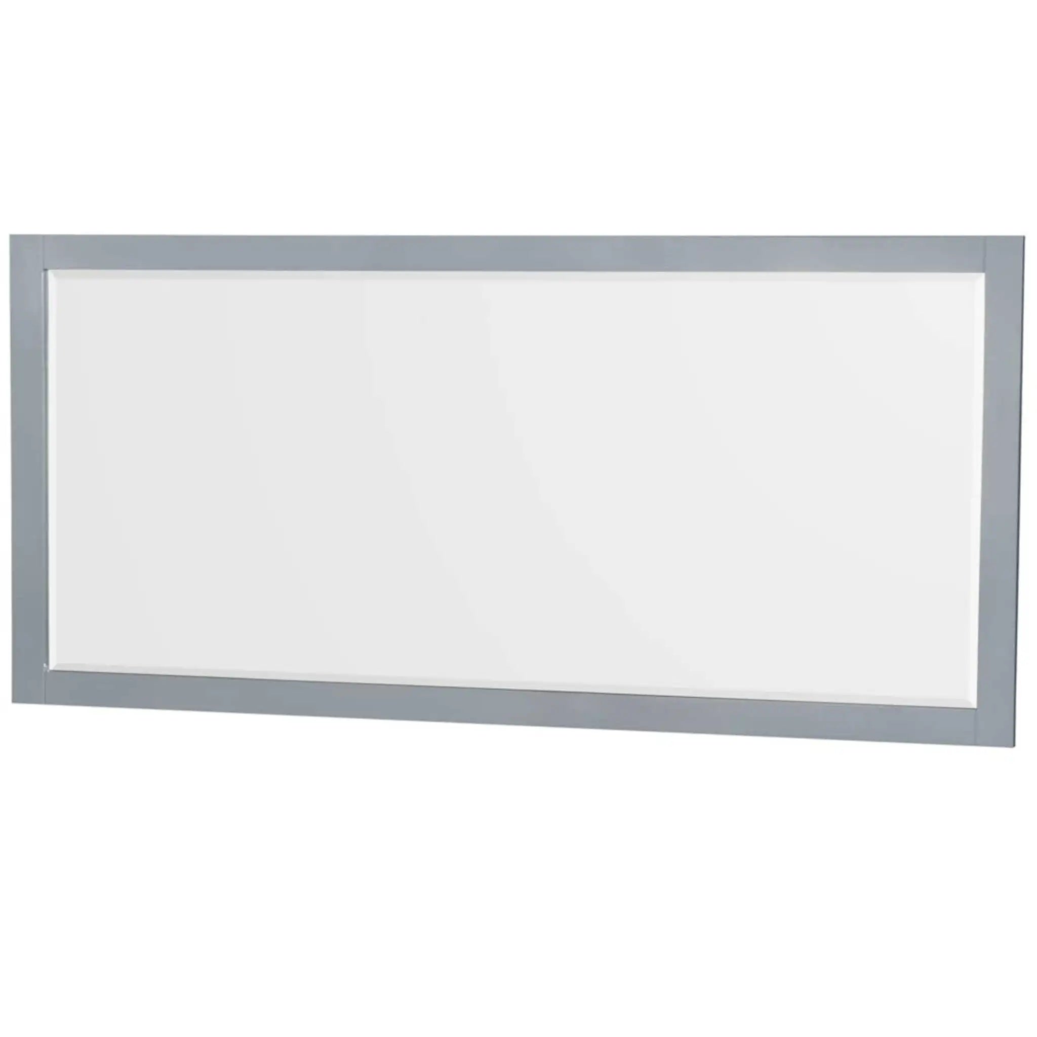 72" Sheffield Double Bathroom Vanity in Gray with Brushed Chrome Trim & 70" Mirror by Wyndham