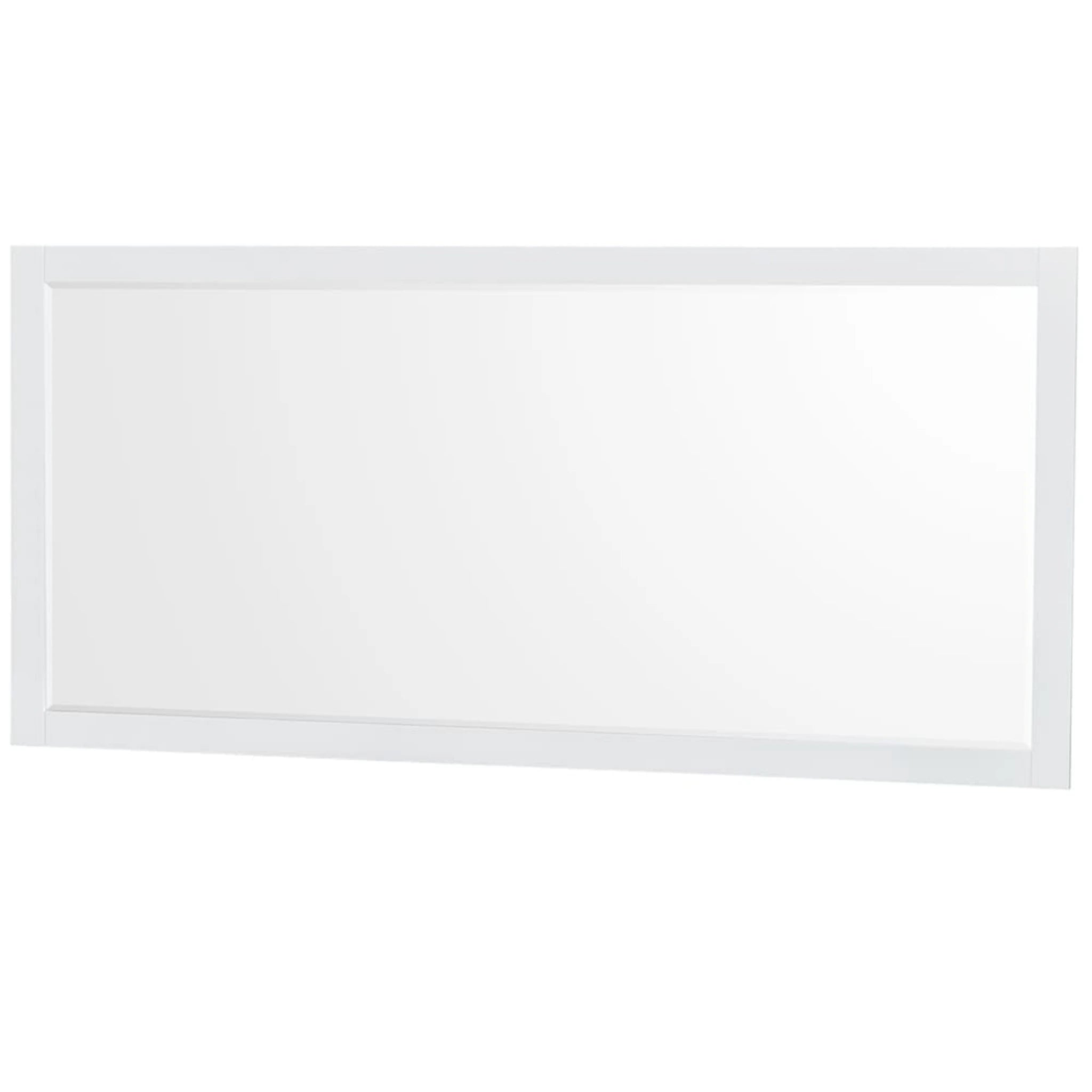 72" Sheffield Double Bathroom Vanity in White with Brushed Chrome Trim & 70" Mirror by Wyndham