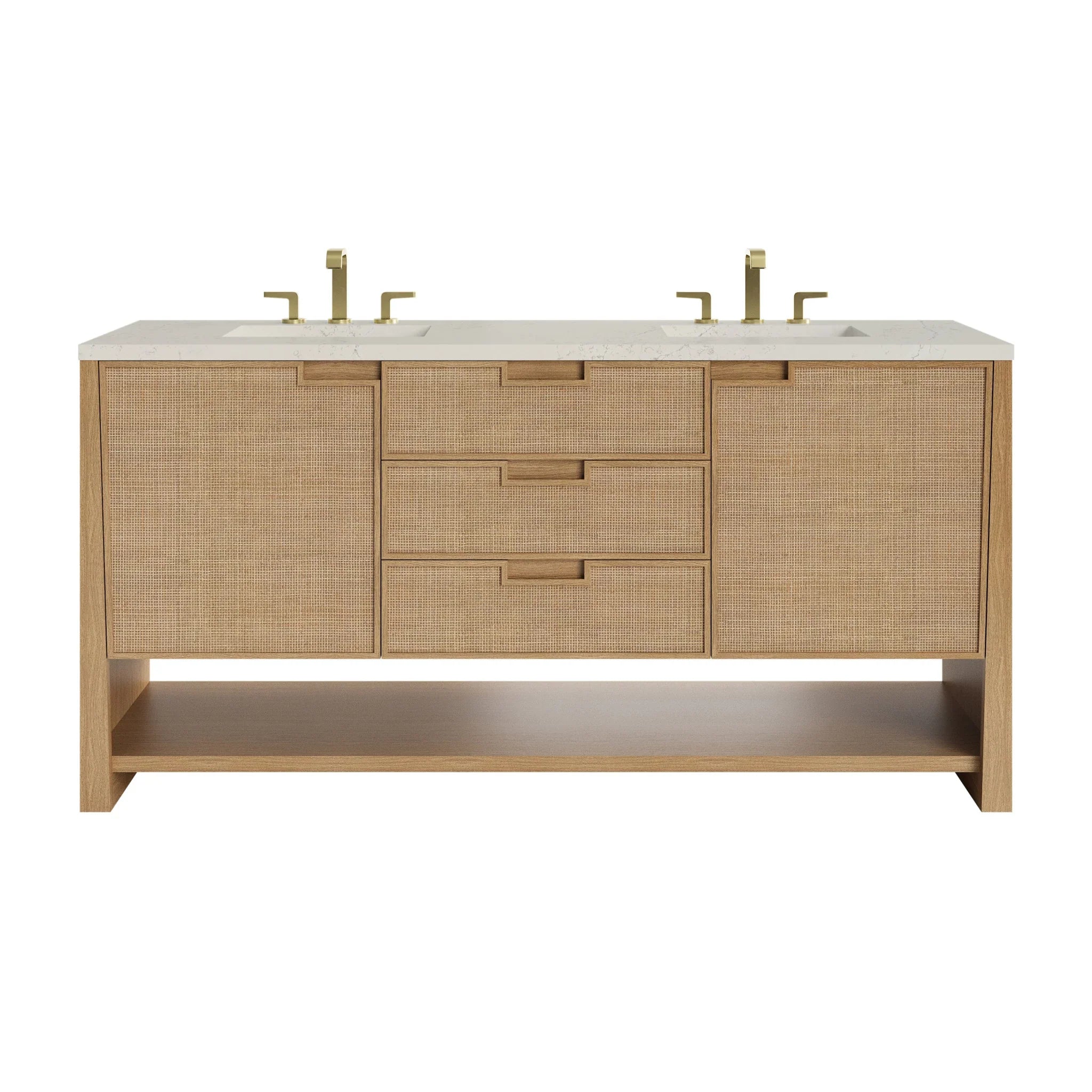 72" Solene Double Vanity in Seaside Oak by James Martin Vanities - AURA Modern Home