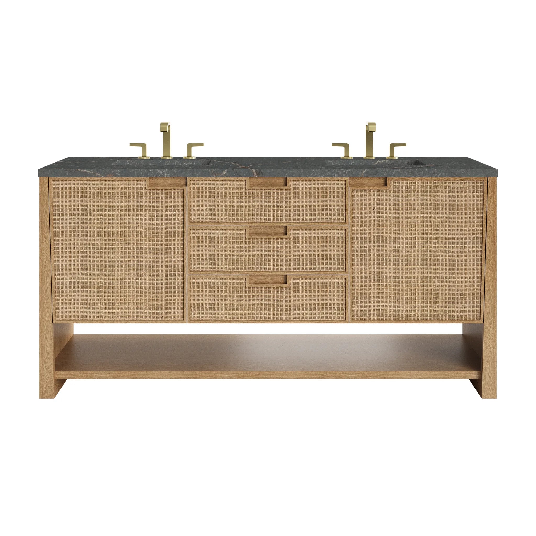 72" Solene Double Vanity in Seaside Oak by James Martin Vanities - AURA Modern Home
