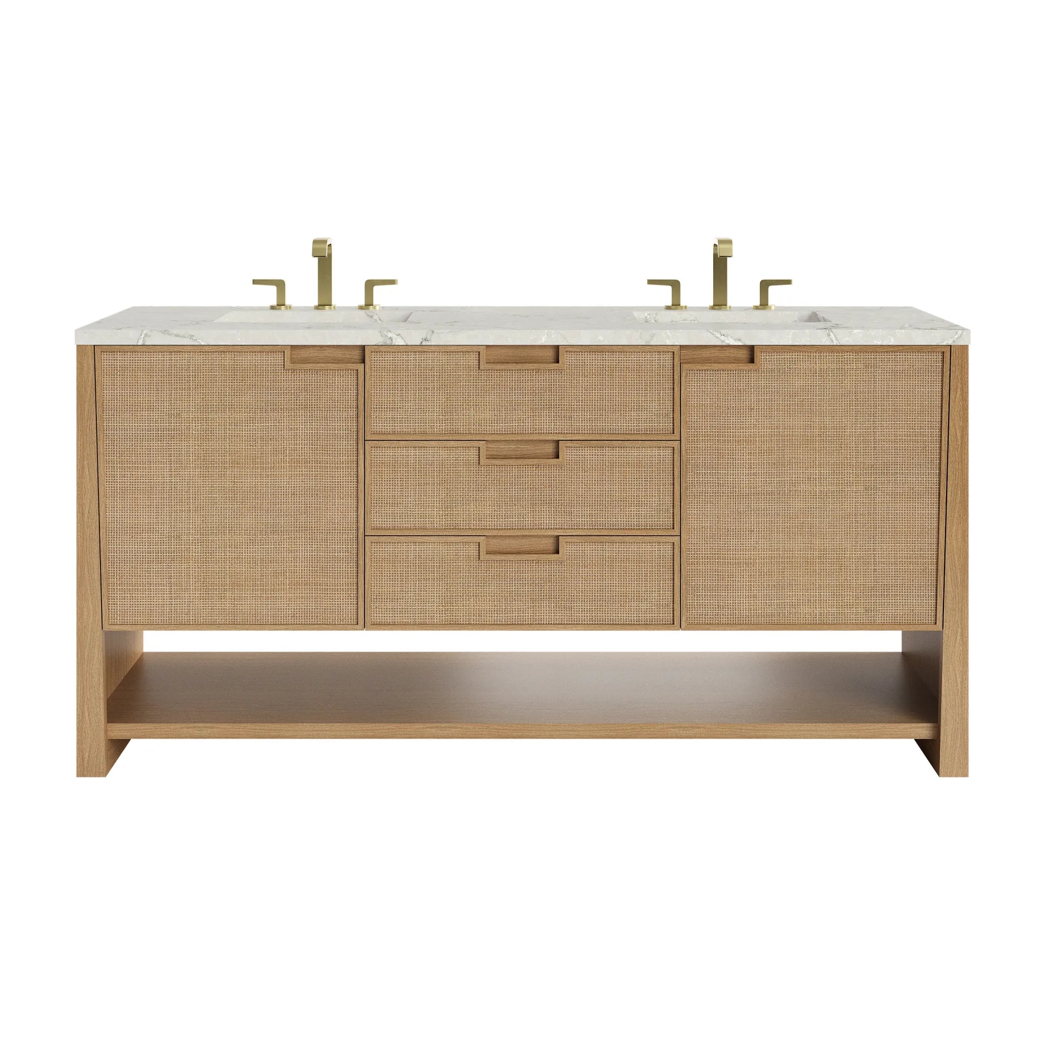 72" Solene Double Vanity in Seaside Oak by James Martin Vanities - AURA Modern Home