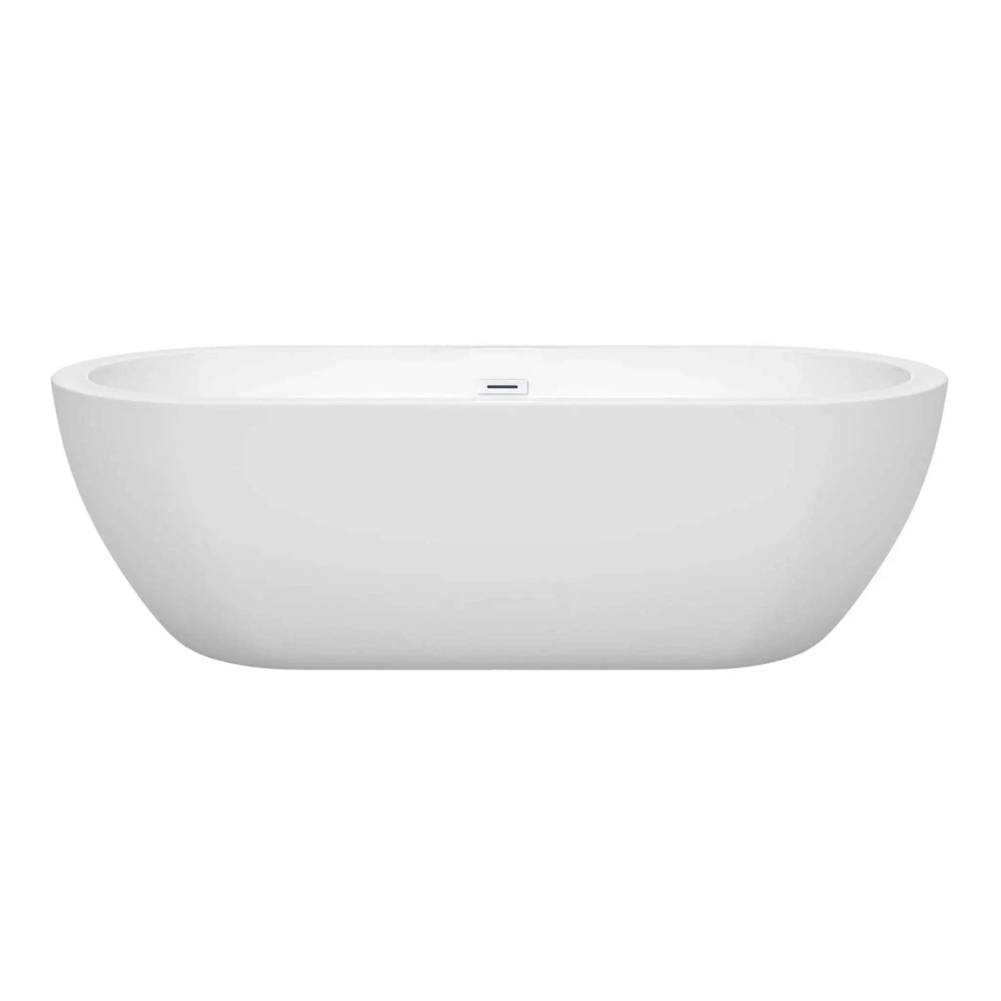72" White Freestanding Bathtub - Soho by Wyndham (WCOBT100272SWTRIM) image 2