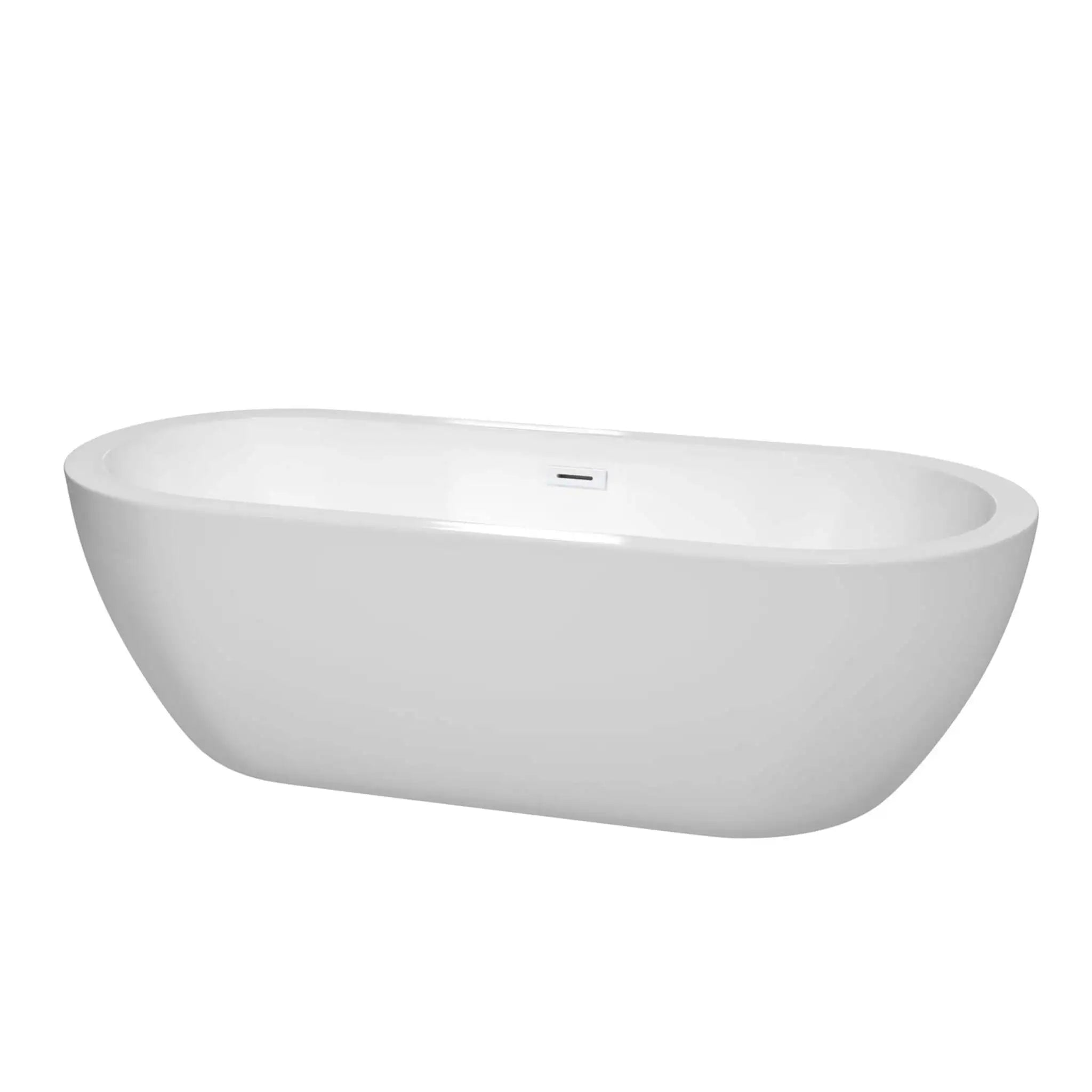 72" White Freestanding Bathtub - Soho by Wyndham (WCOBT100272SWTRIM) image
