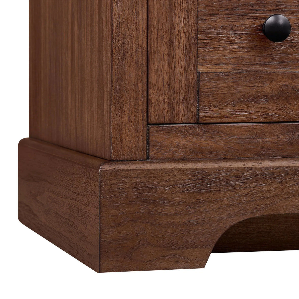 80" Avery Double Bathroom Vanity Dark Walnut Matte Black Trim by wyndham 3