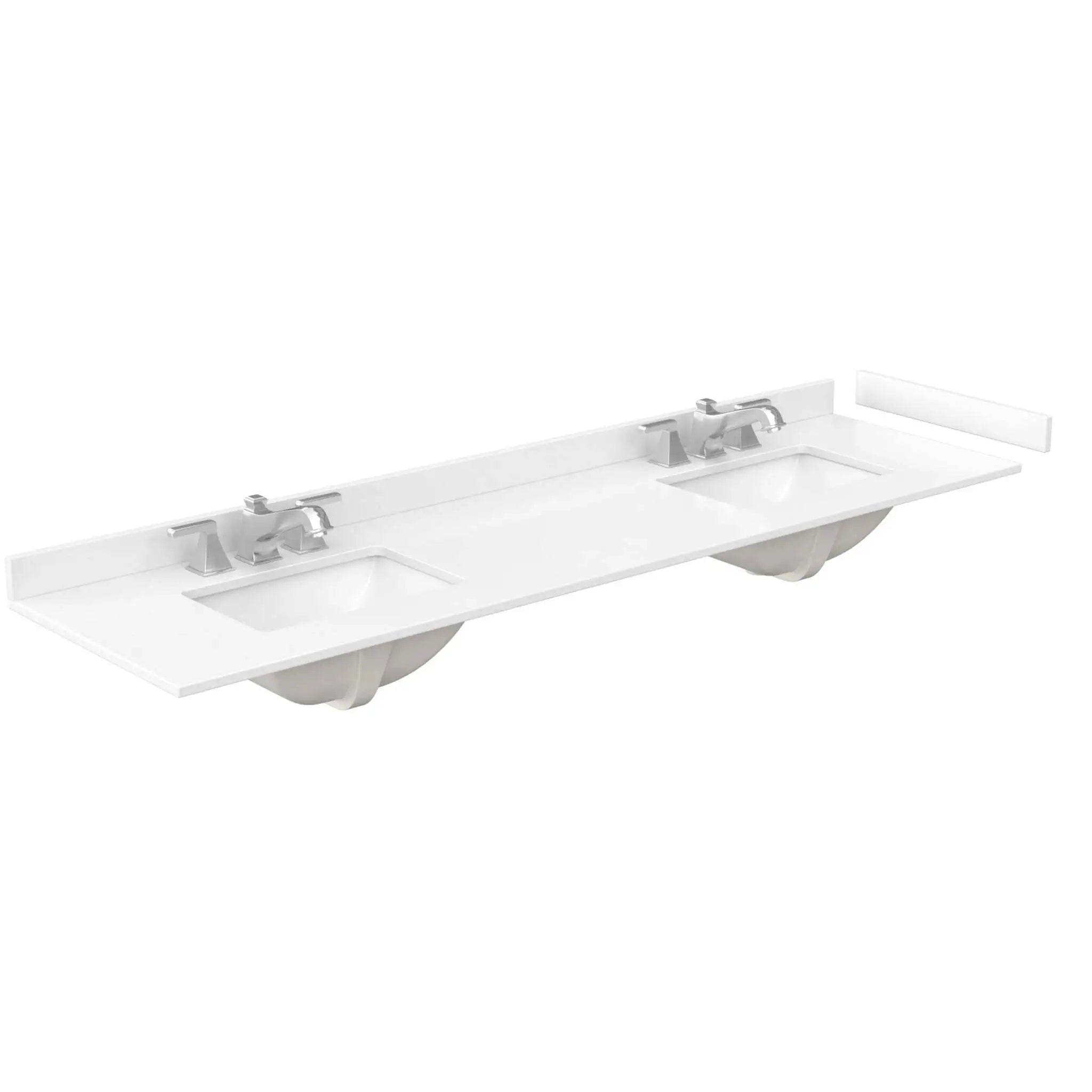 80" Avery Double Bathroom Vanity in White with Brushed Gold Trim by Wyndham