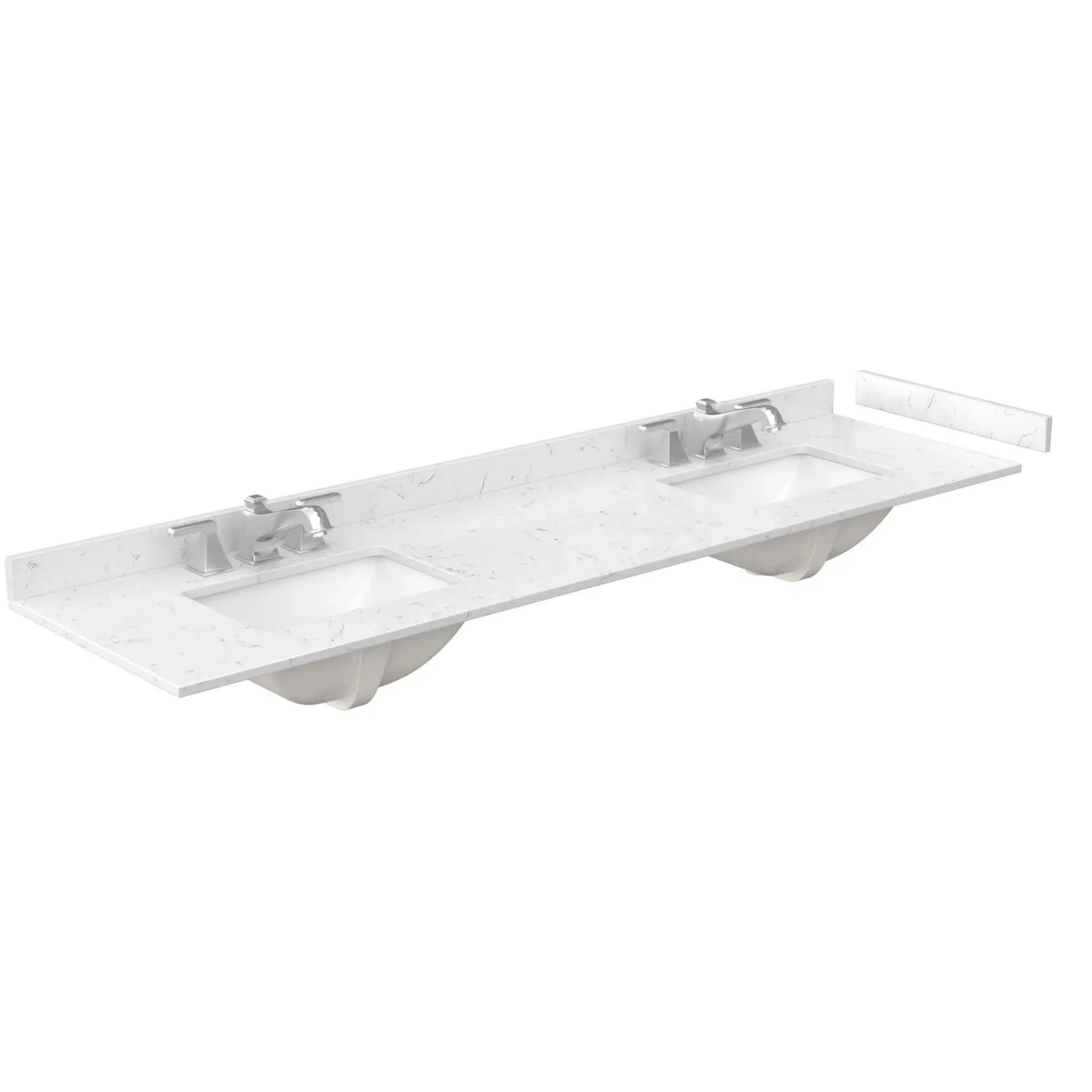 80" Avery Double Bathroom Vanity in White with Polished Chrome Trim by Wyndham