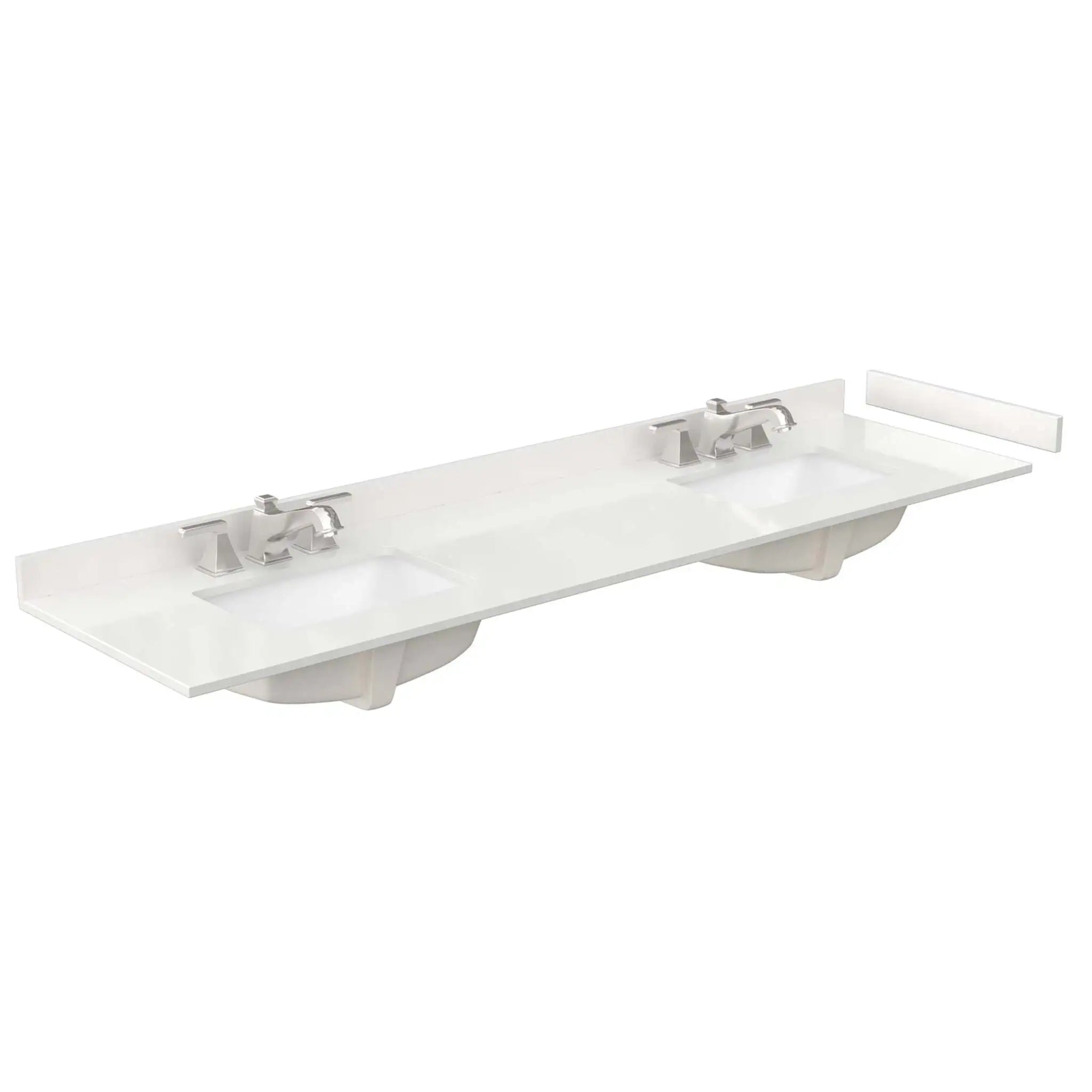 80" Avery Double Bathroom Vanity in White with Polished Chrome Trim by Wyndham