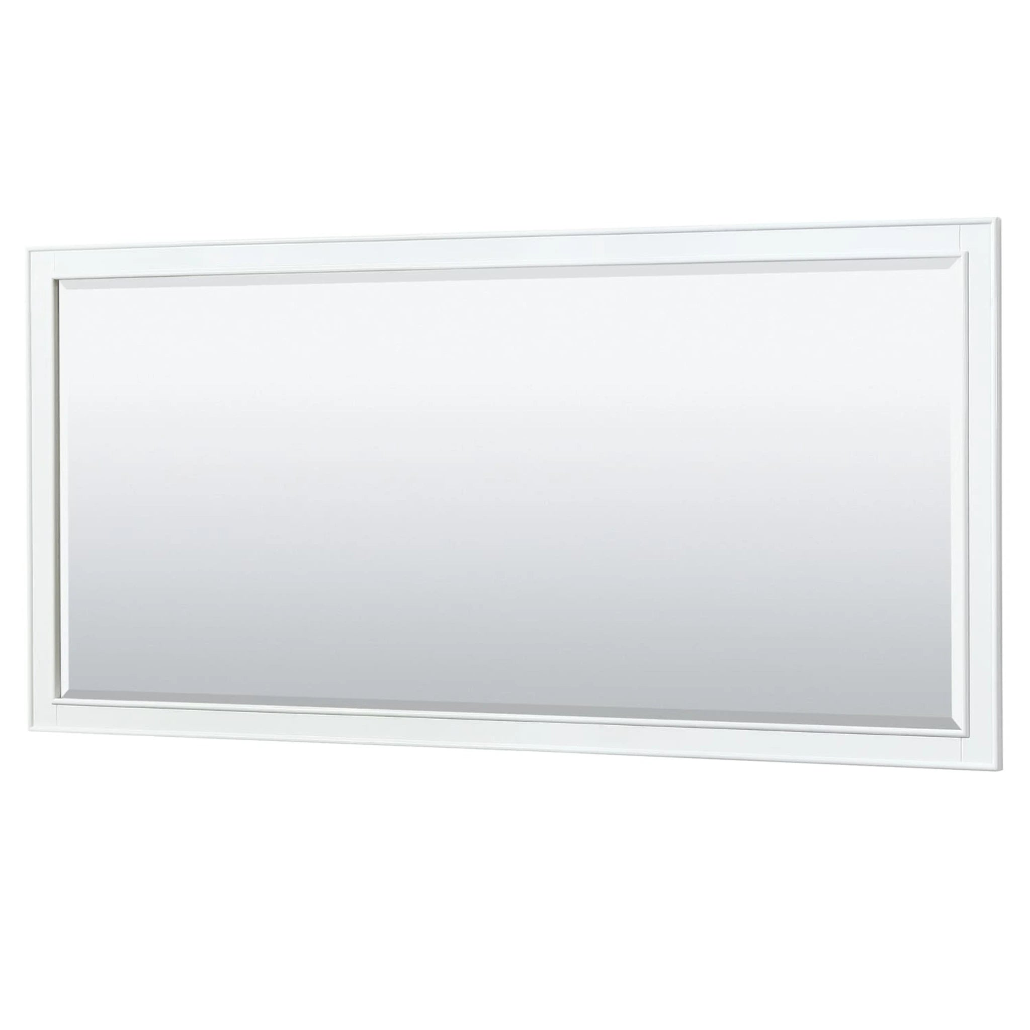 80" Deborah Double Bathroom Vanity in White with Brushed Gold Trim & 70" Mirror by Wyndham
