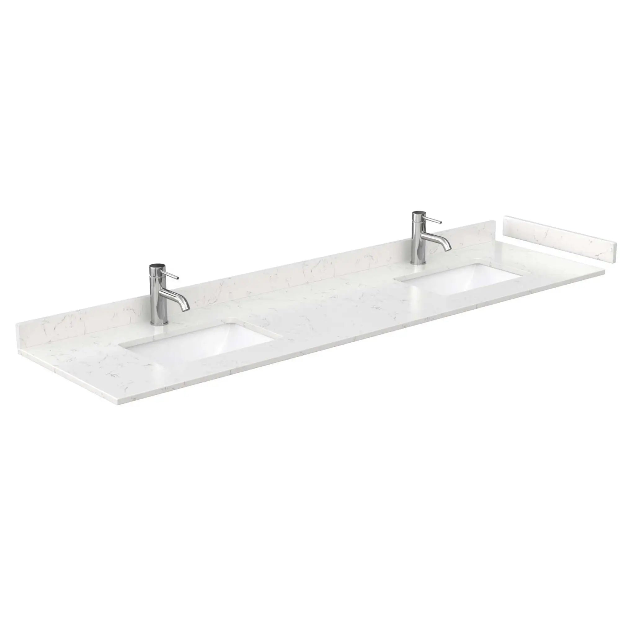 80" Deborah Double Bathroom Vanity in White with Brushed Gold Trim by Wyndham