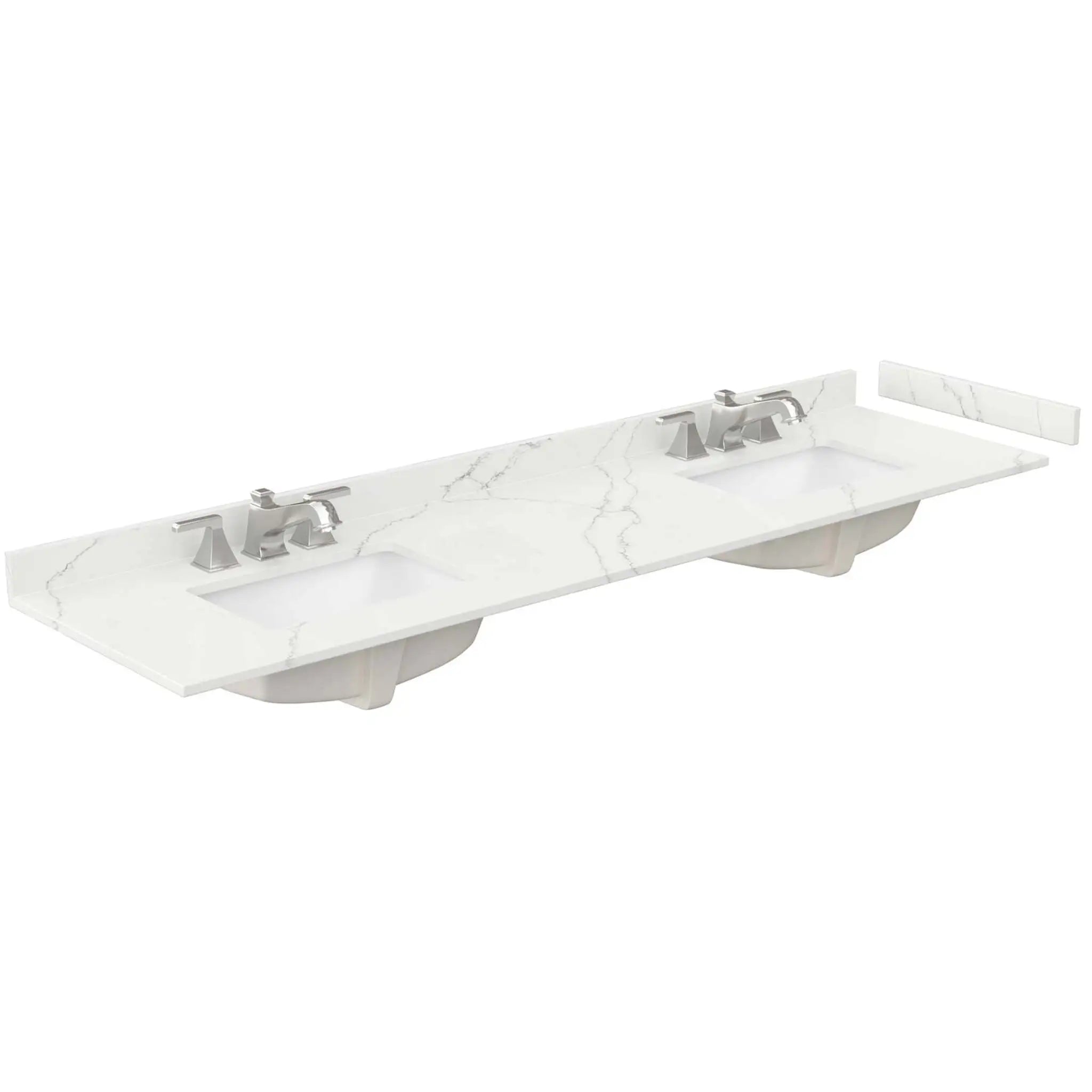 80" Deborah Double Bathroom Vanity in White with Polished Chrome Trim by Wyndham