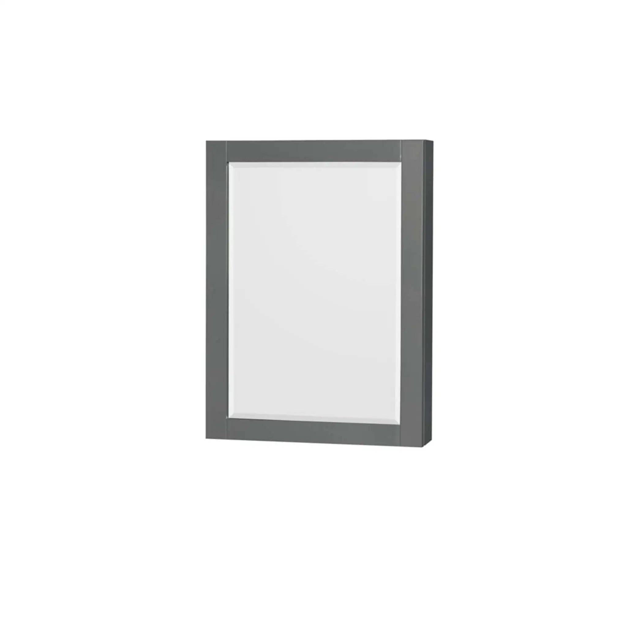 80" Sheffield Double Bathroom Vanity in Dark Gray with Brushed Chrome Trim & Medicine Cabinet by Wyndham