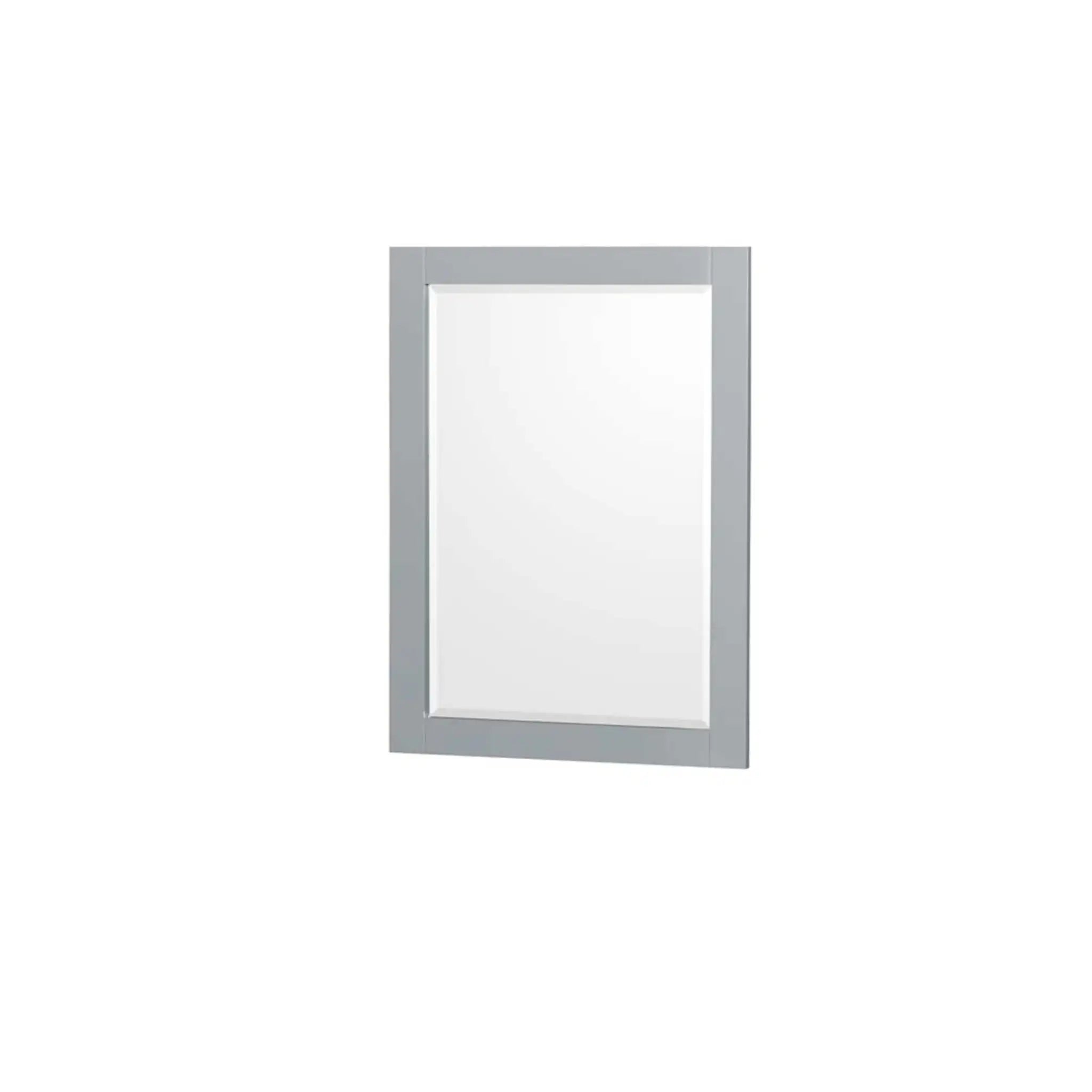80" Sheffield Double Bathroom Vanity in Gray with Brushed Chrome Trim & 24" Mirror by Wyndham