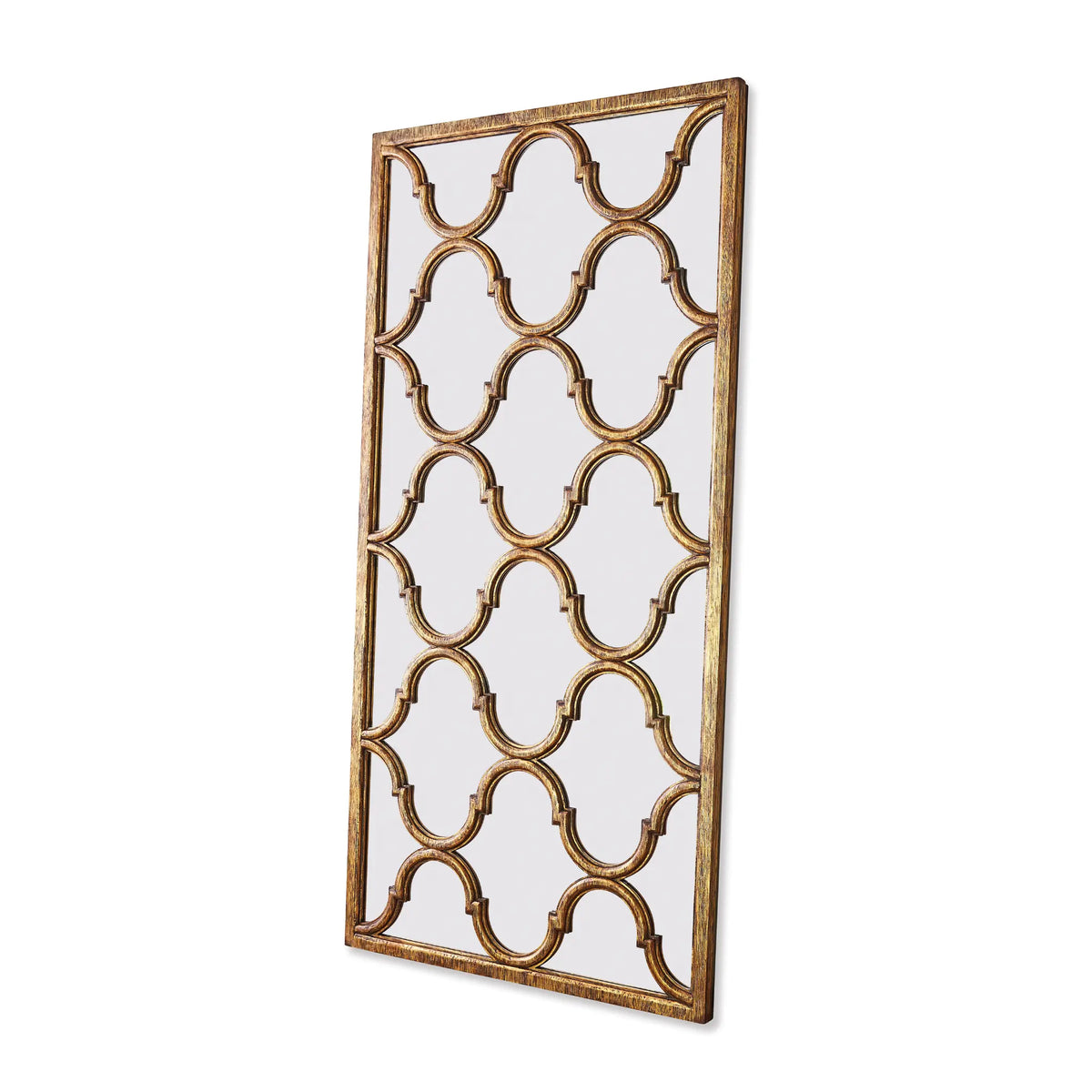 81.50" Fret Mirror - Ntique Wire Brush Gold by Ambella Home image