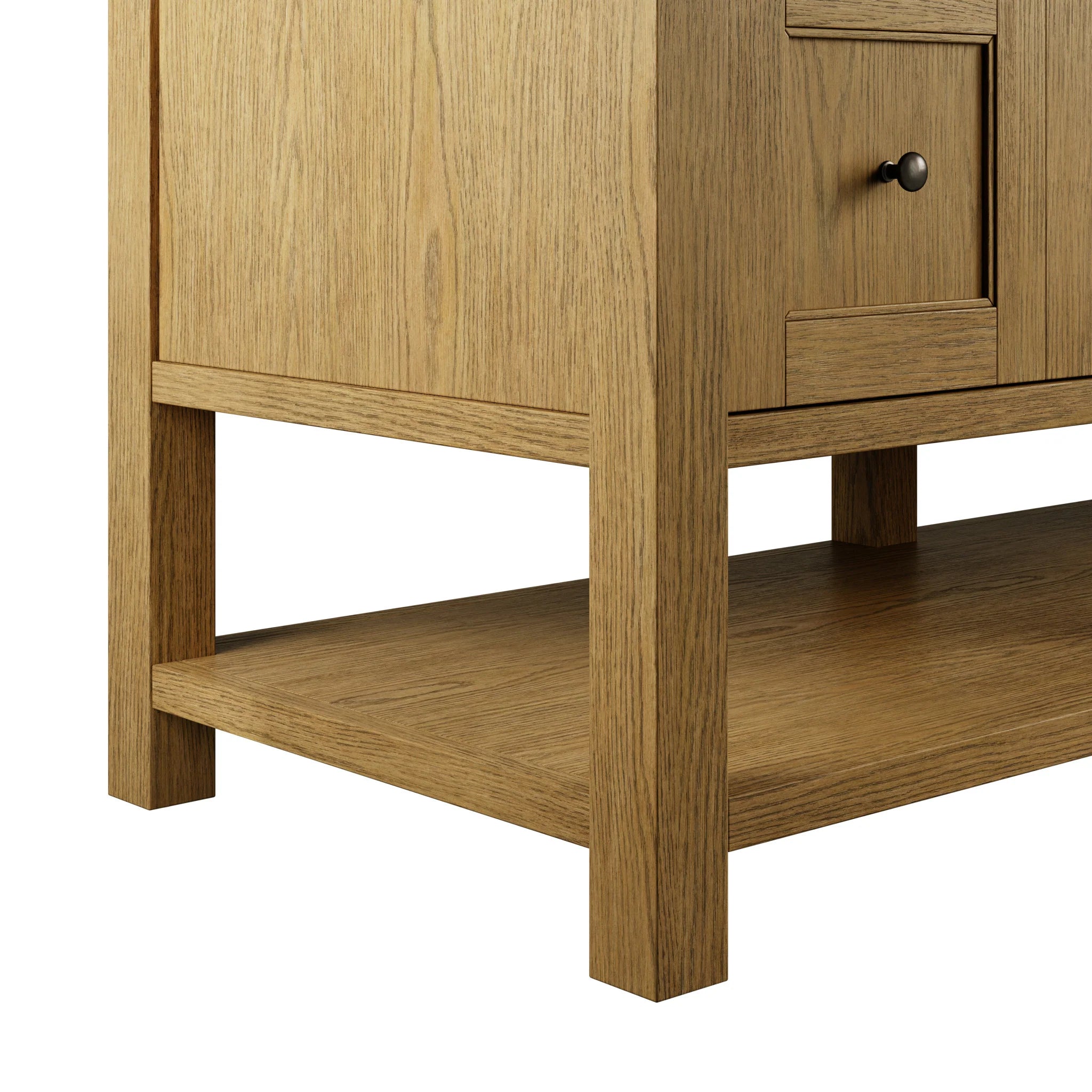 84" Breckenridge Double Vanity in Light Natural Oak by James Martin Vanities-Cabinet Only 4