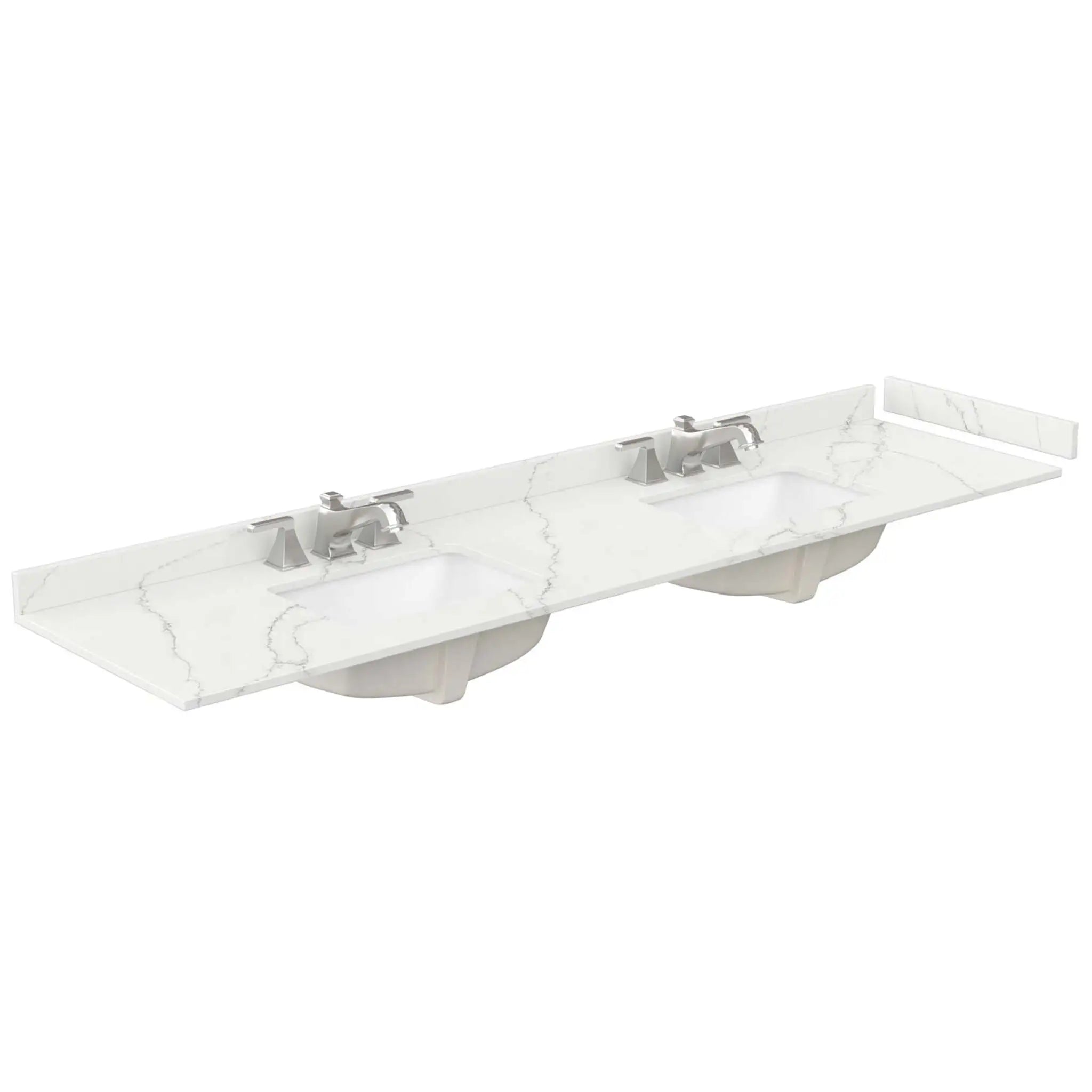 84-strada-double-bathroom-vanity-in-white-with-satin-bronze-trim-70-mirror-giotto-quartz-3-hole image 34