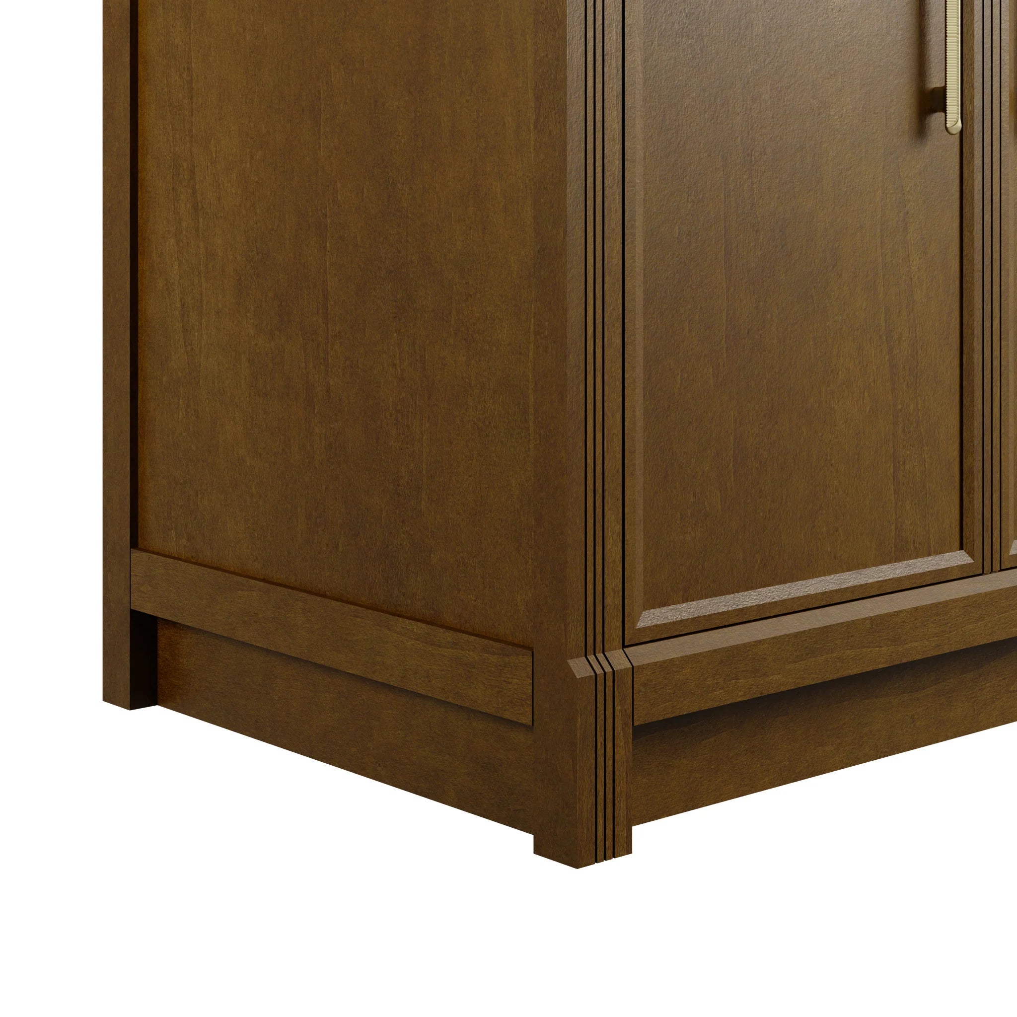 96" Bellshire Dual Vanity in Honey Oak with 24" Make-Up Counter by James Martin Vanities-Ethereal Noctis Silestone 6