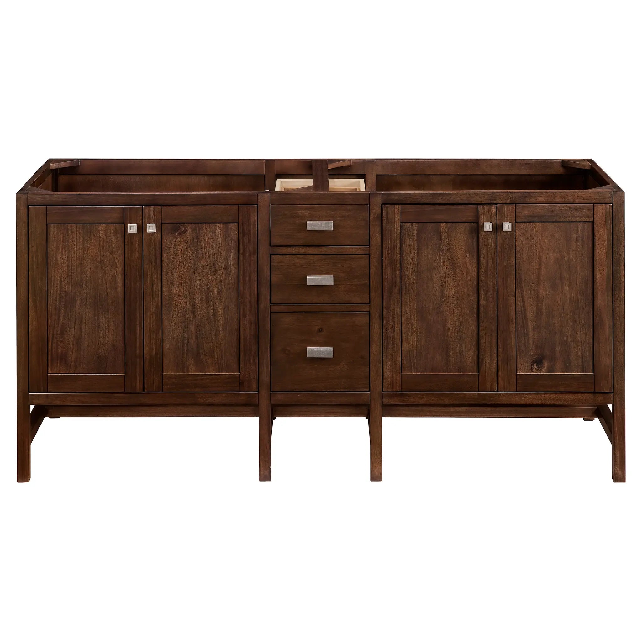 Addison 72 Double Vanity In Mid Century Acacia Standard Charcoal Soapstone Silestone 8 Widespread 5