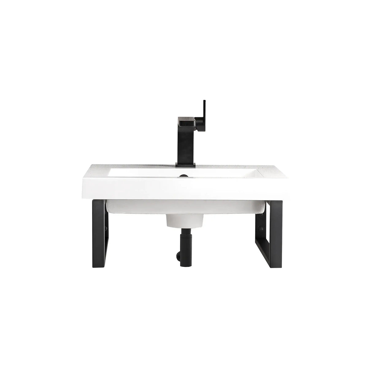 15.25" Boston Two Wall Brackets w/ 20" Boston White Glossy Composite Stone Top