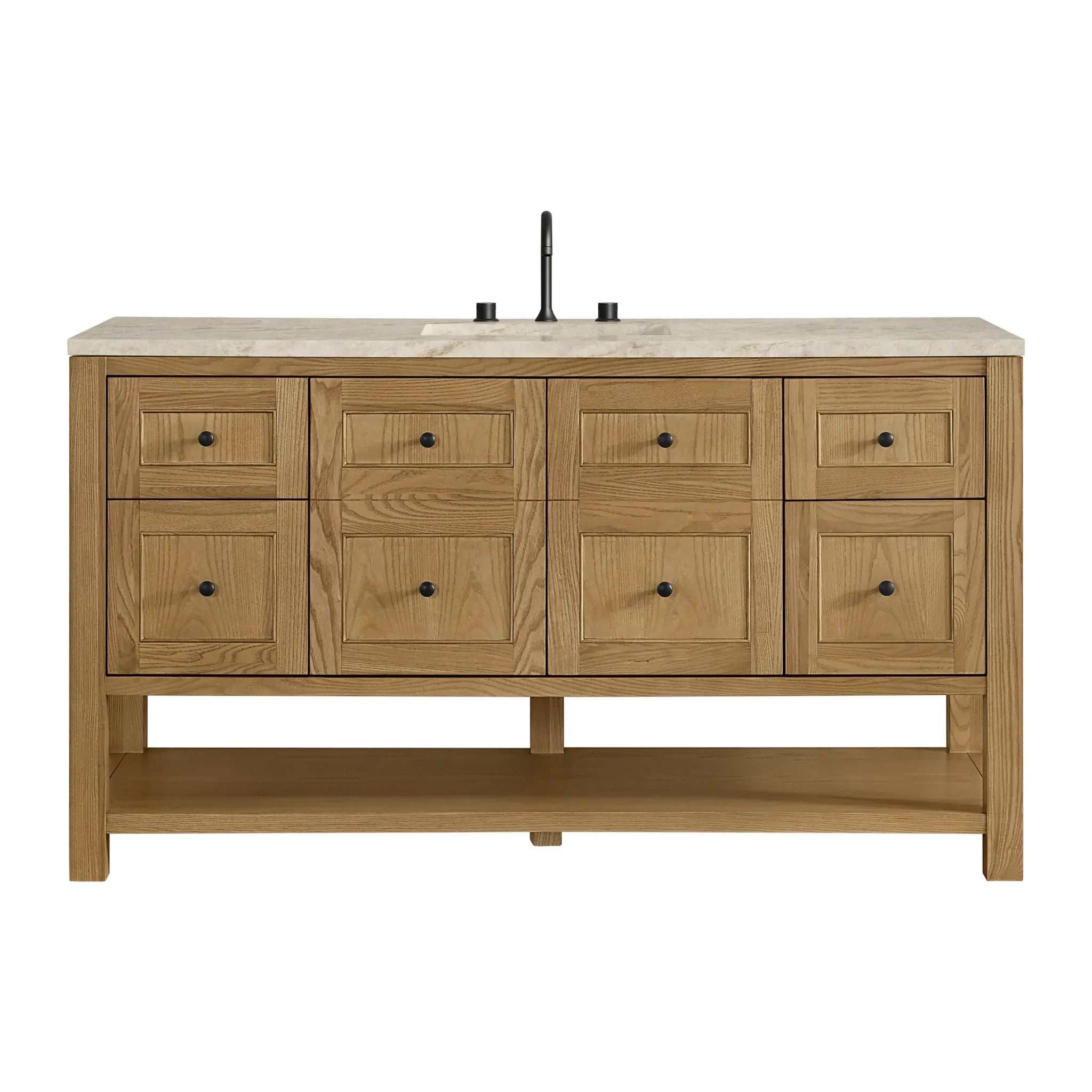 60" Breckenridge Single Vanity in Light Natural Oak by James Martin Vanities - AURA Modern Home