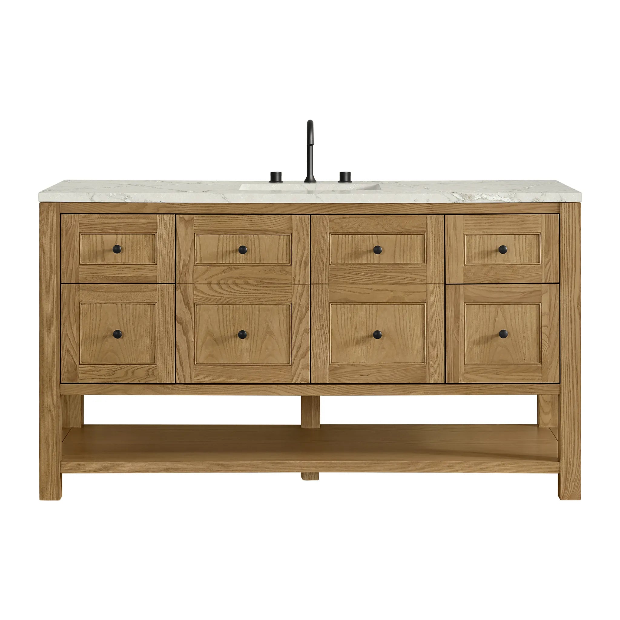 60" Breckenridge Single Vanity in Light Natural Oak by James Martin Vanities - AURA Modern Home