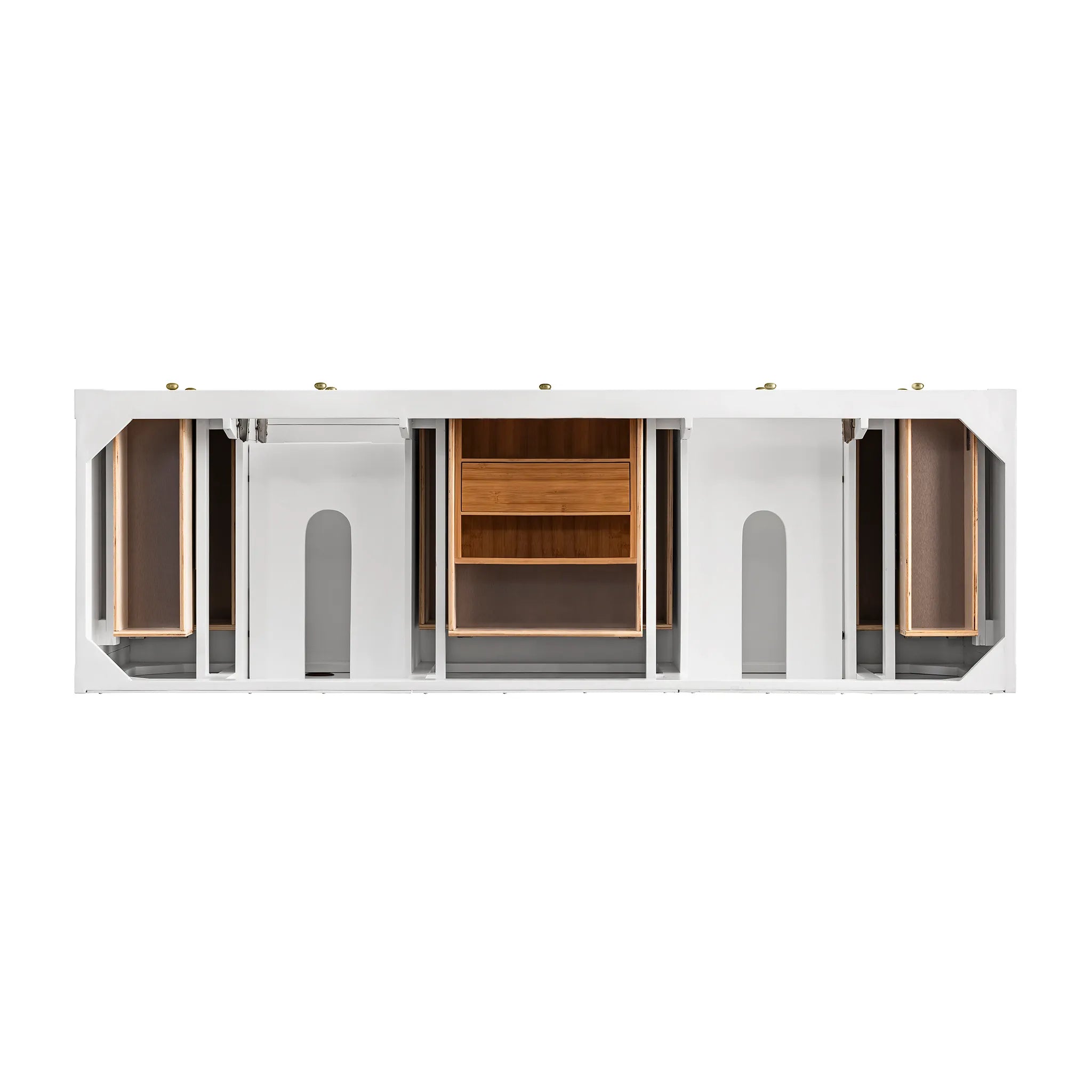 Breckenridge 72" Double Vanity Base Only in Bright White w/FreePower Wireless Charger-Cabinet Only-Not Available image 3