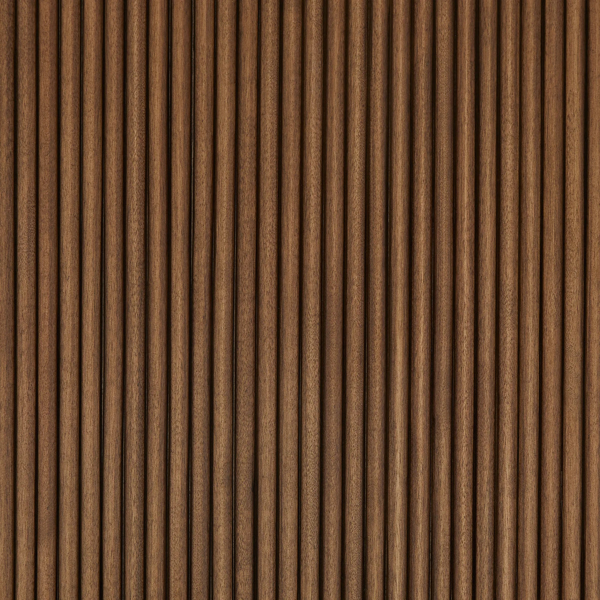 Fluted wood surface in Oak Light Walnut, close-up