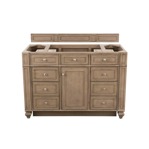 48" Bristol Single Vanity Cabinet in Whitewashed Walnut w/ FreePower Wireless Charger by James Martin Vanities (157-V48-M-WW)