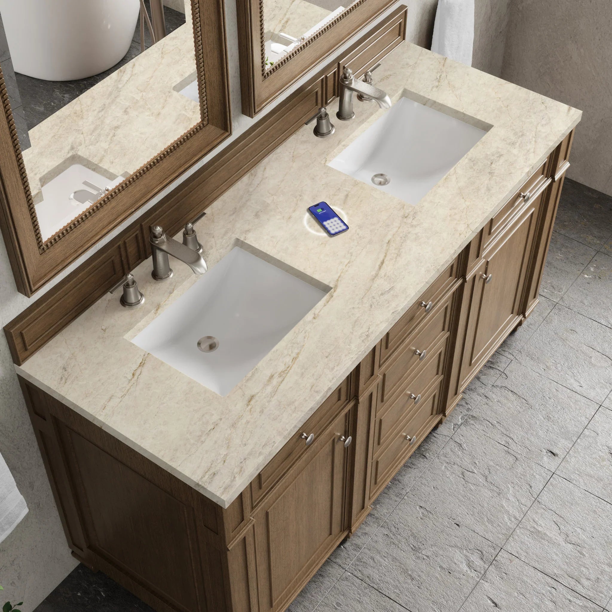 bristol-60-double-vanity-in-saddle-brown-w-freepower-wireless-charger-by-james-martin-vanities-tajnar-eclos-zero-silica image 8