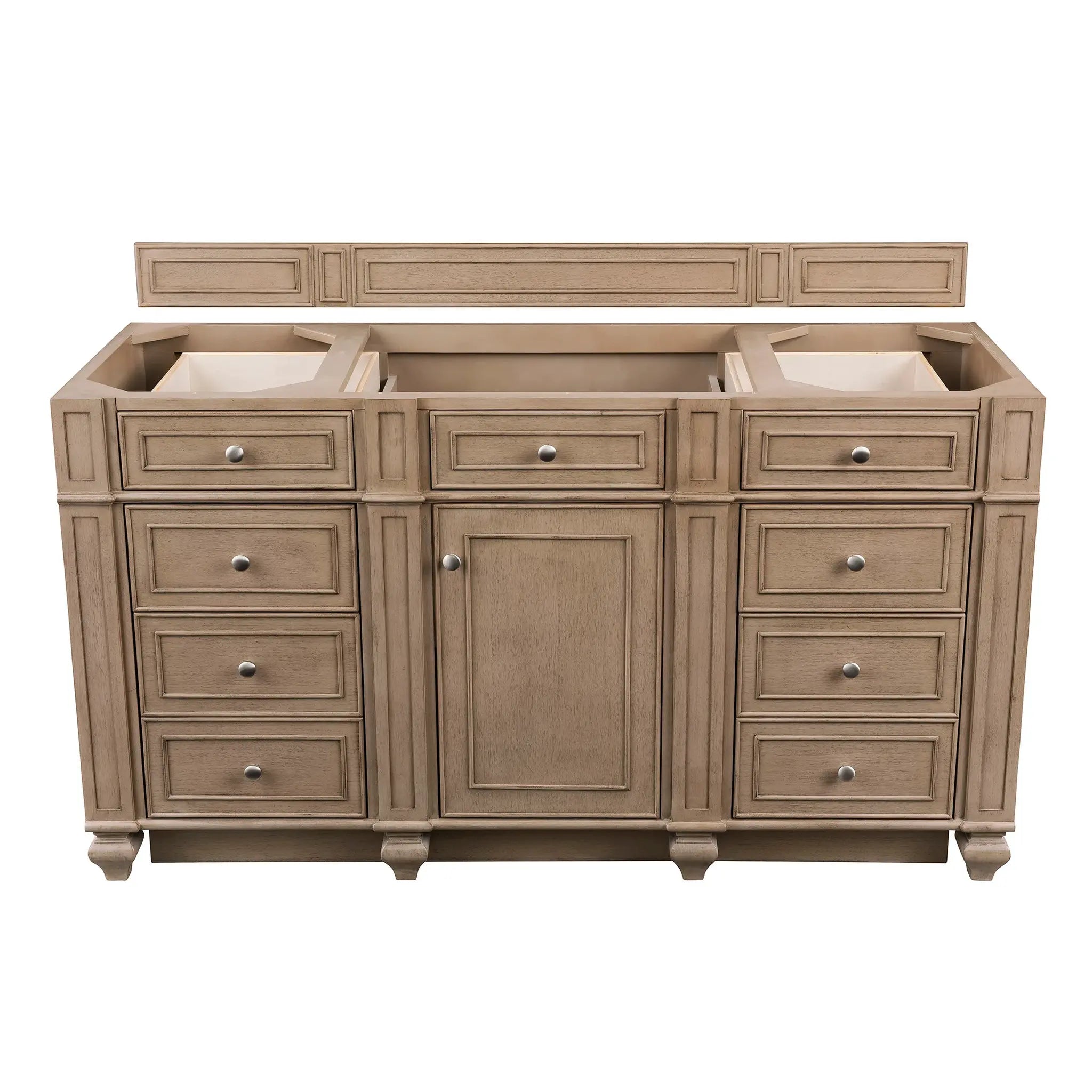 Bristol 60" Single Vanity Whitewashed Walnut w/FreePower Wireless Charger-Cabinet Only-Not Available image
