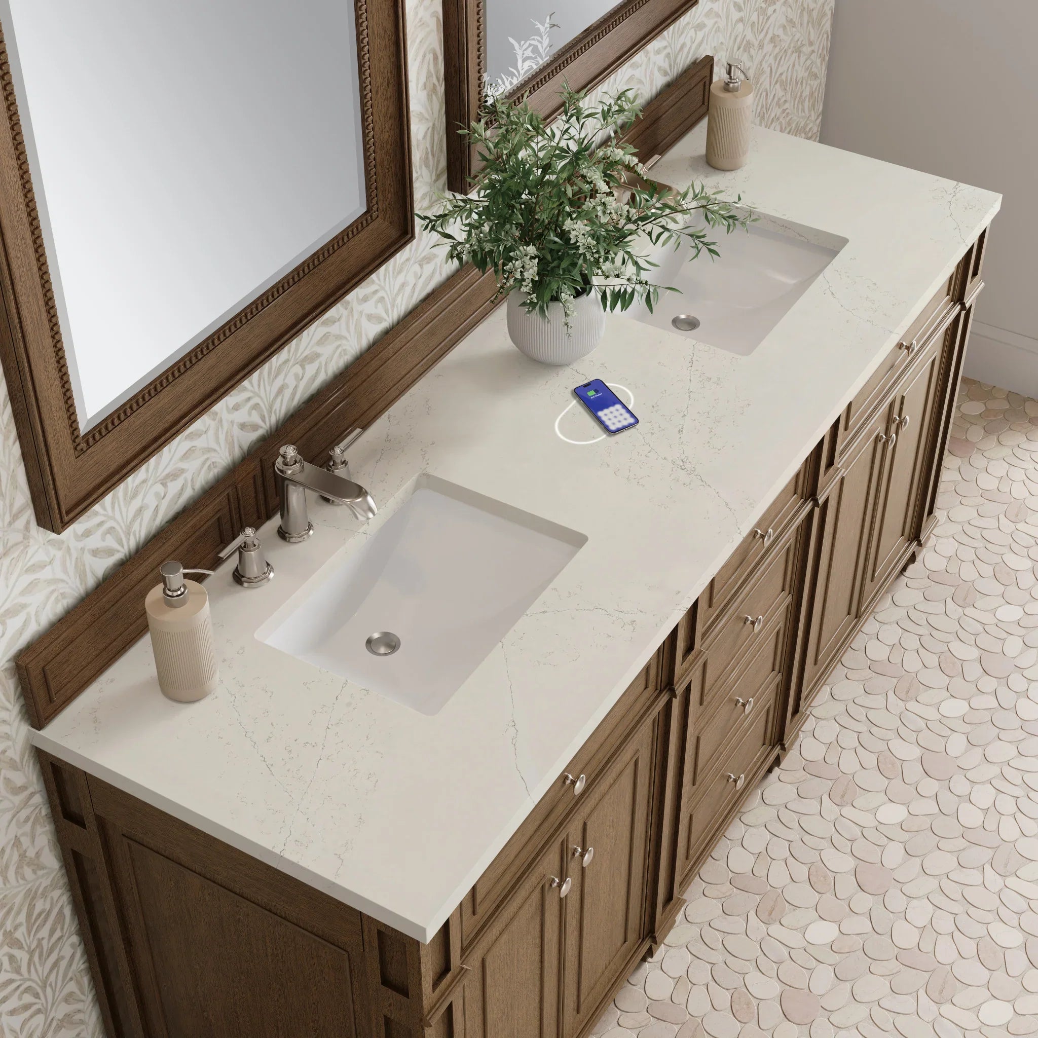 bristol-72-double-vanity-in-saddle-brown-w-freepower-wireless-charger-by-james-martin-vanities-siberian-silestone image 8