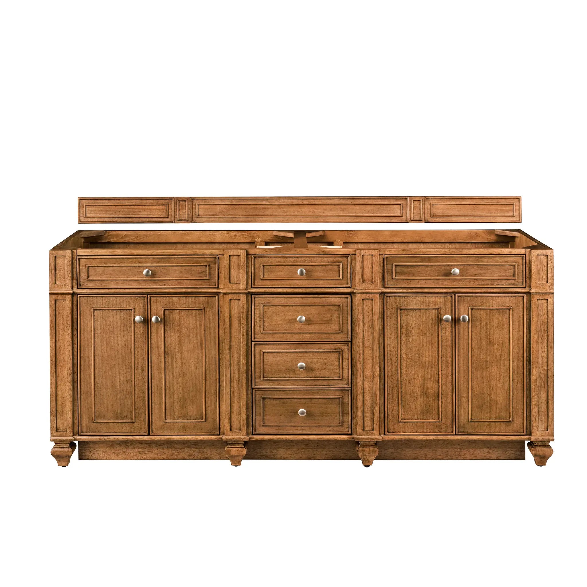 Bristol 72" Double Vanity in Saddle Brown w/FreePower Wireless Charger-Cabinet Only-Not Available image
