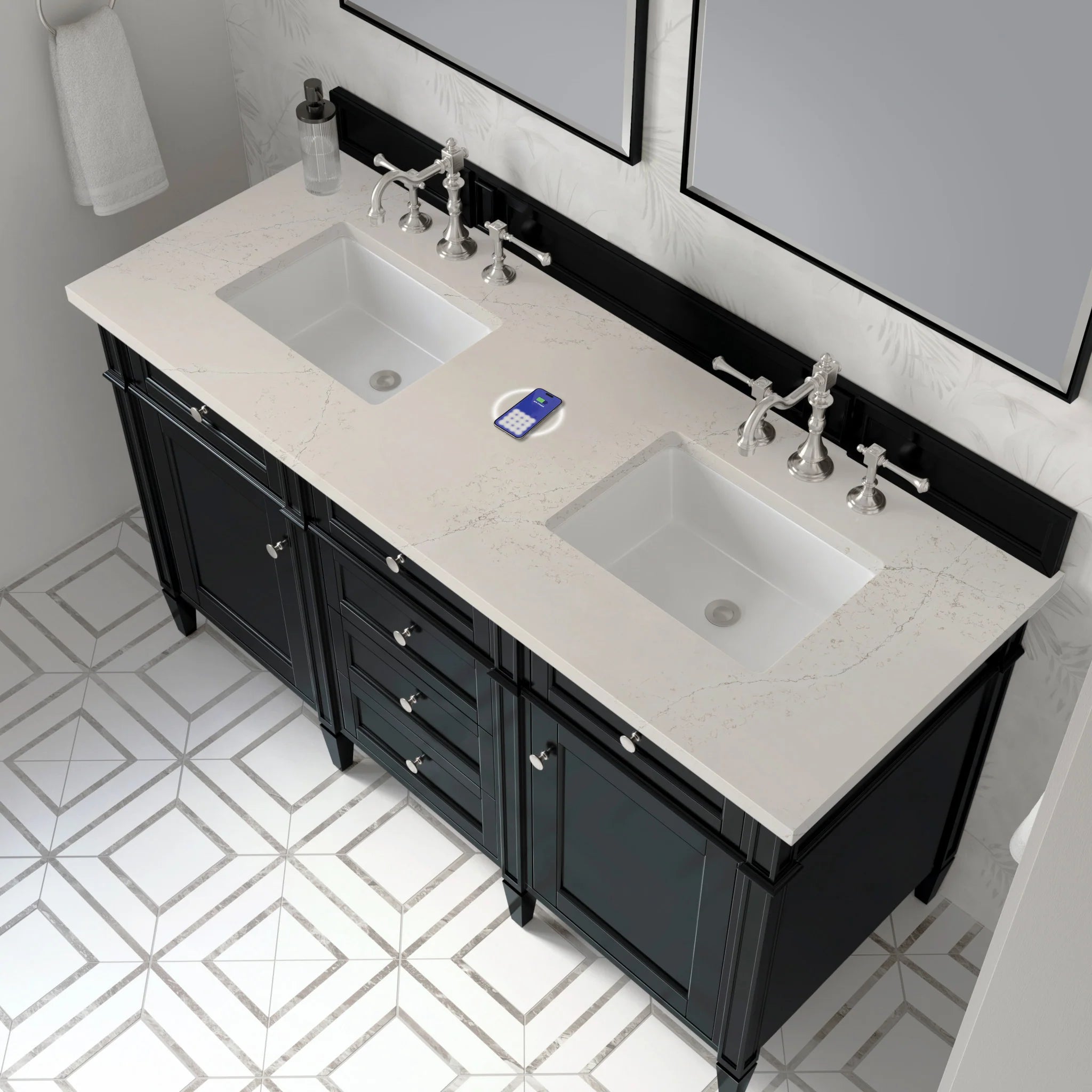 brittany-60-double-vanity-in-black-onyx-w-freepower-wireless-charger-by-james-martin-vanities-siberian-silestone image 7