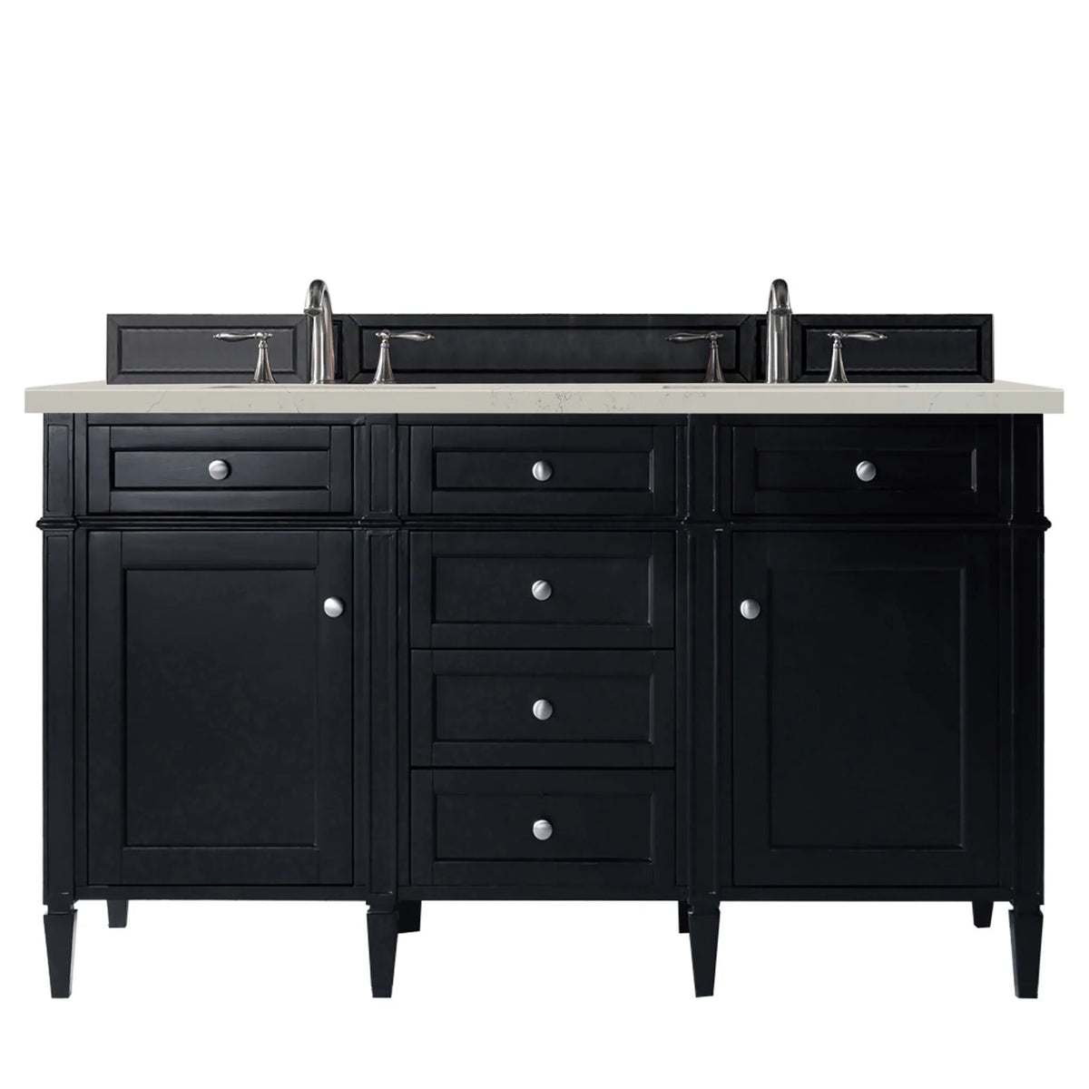 60" Brittany Double Vanity in Black Onyx by James Martin Vanities