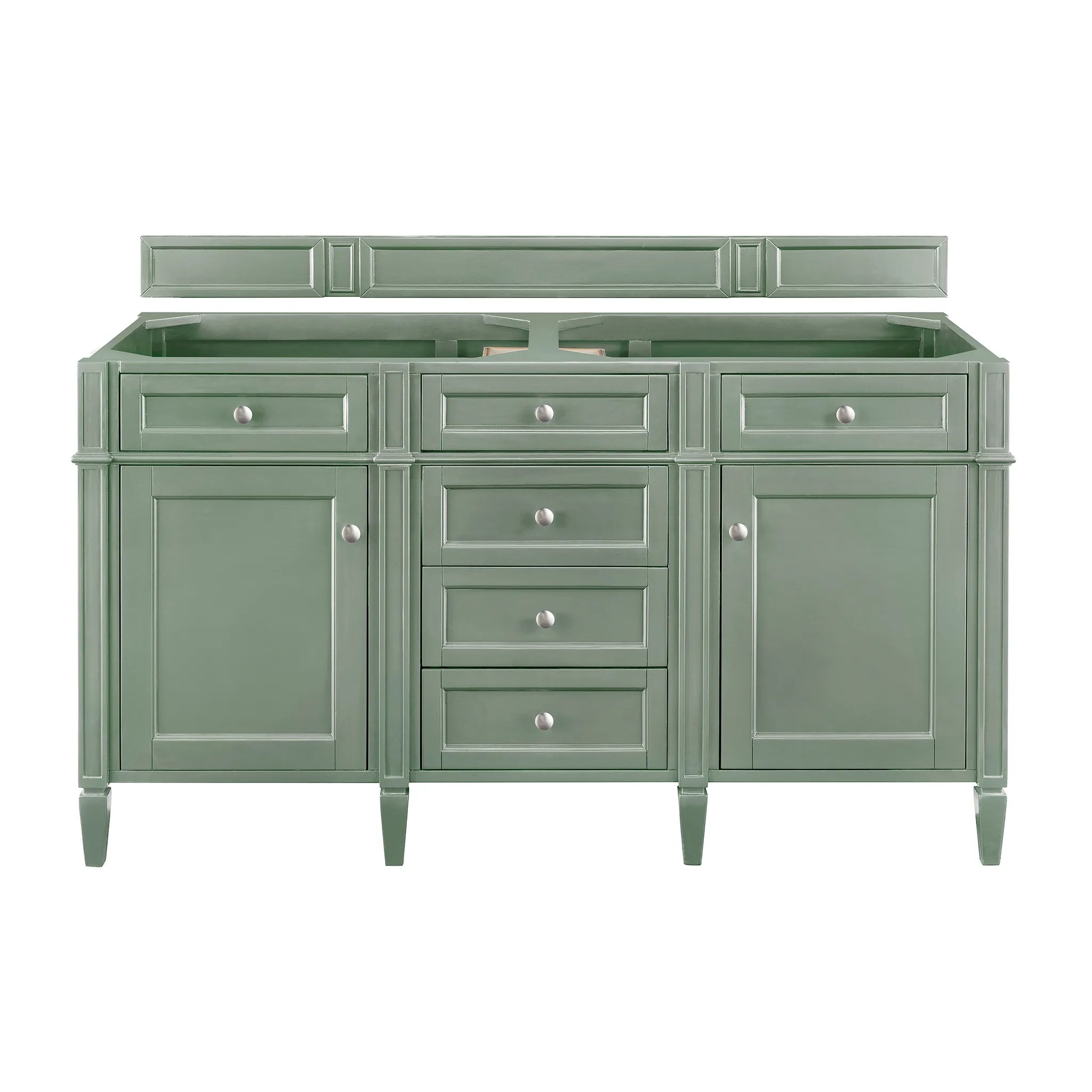 Brittany 60" Double Vanity in Smokey Celadon w/FreePower Wireless Charger-Cabinet Only-Not Available image