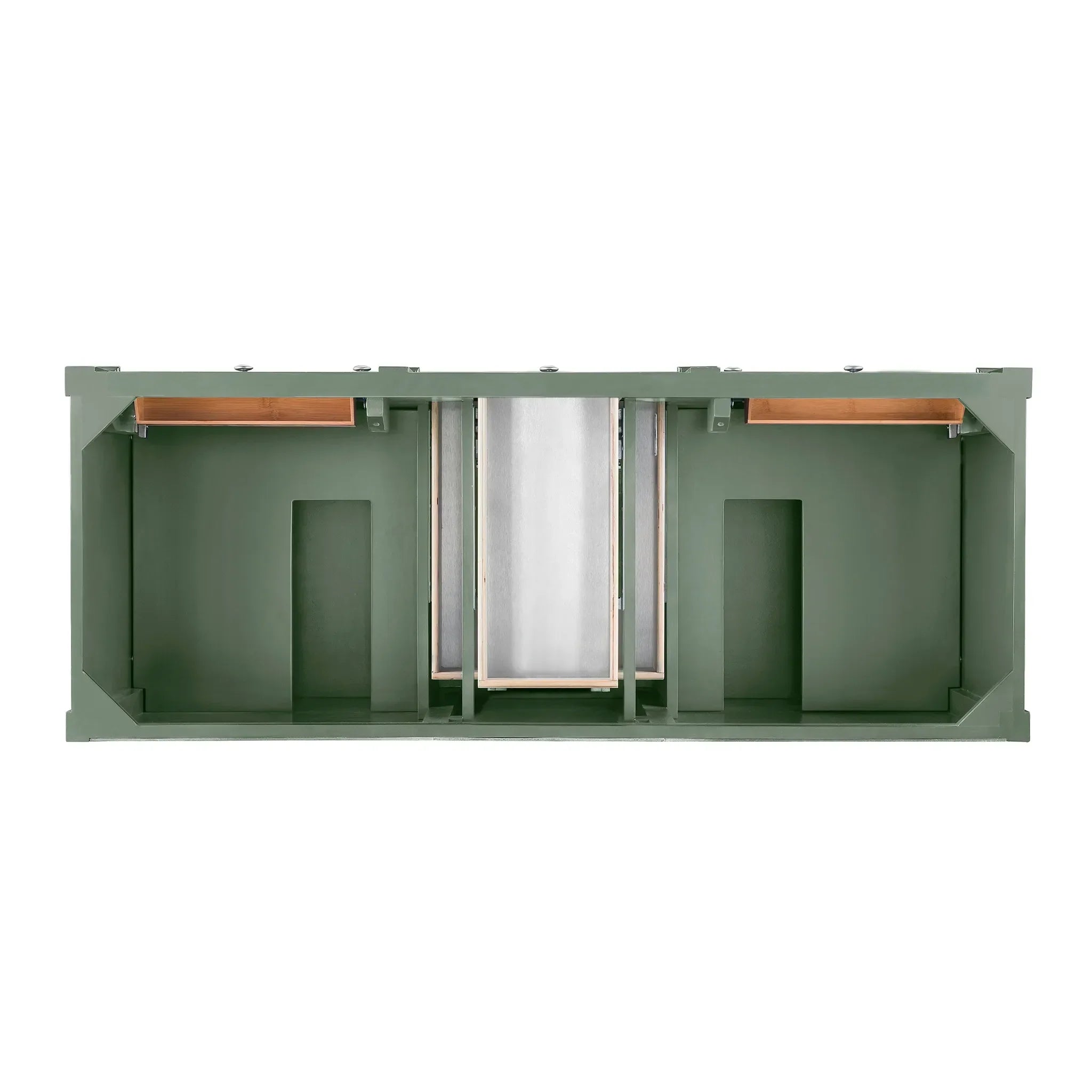 Brittany 60" Double Vanity in Smokey Celadon w/FreePower Wireless Charger-Ethereal Noctis Silestone-8" Widespread image 7