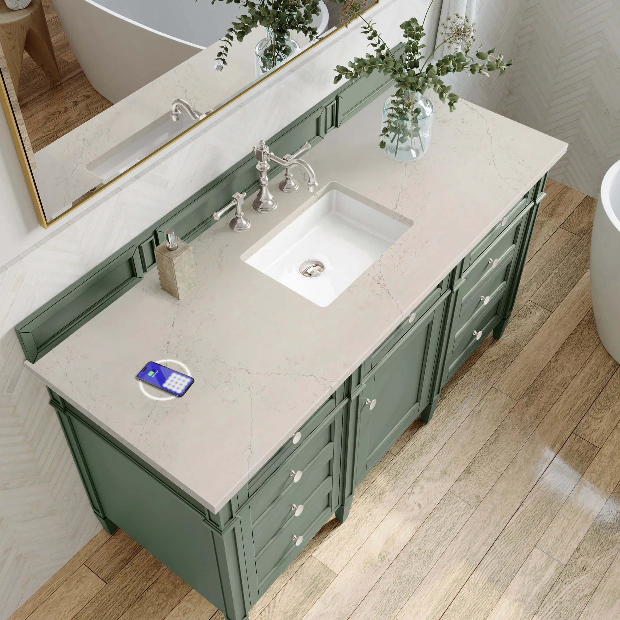 brittany-60-single-vanity-in-smokey-celadon-w-freepower-wireless-charger-by-james-martin-vanities-siberian-silestone image 7