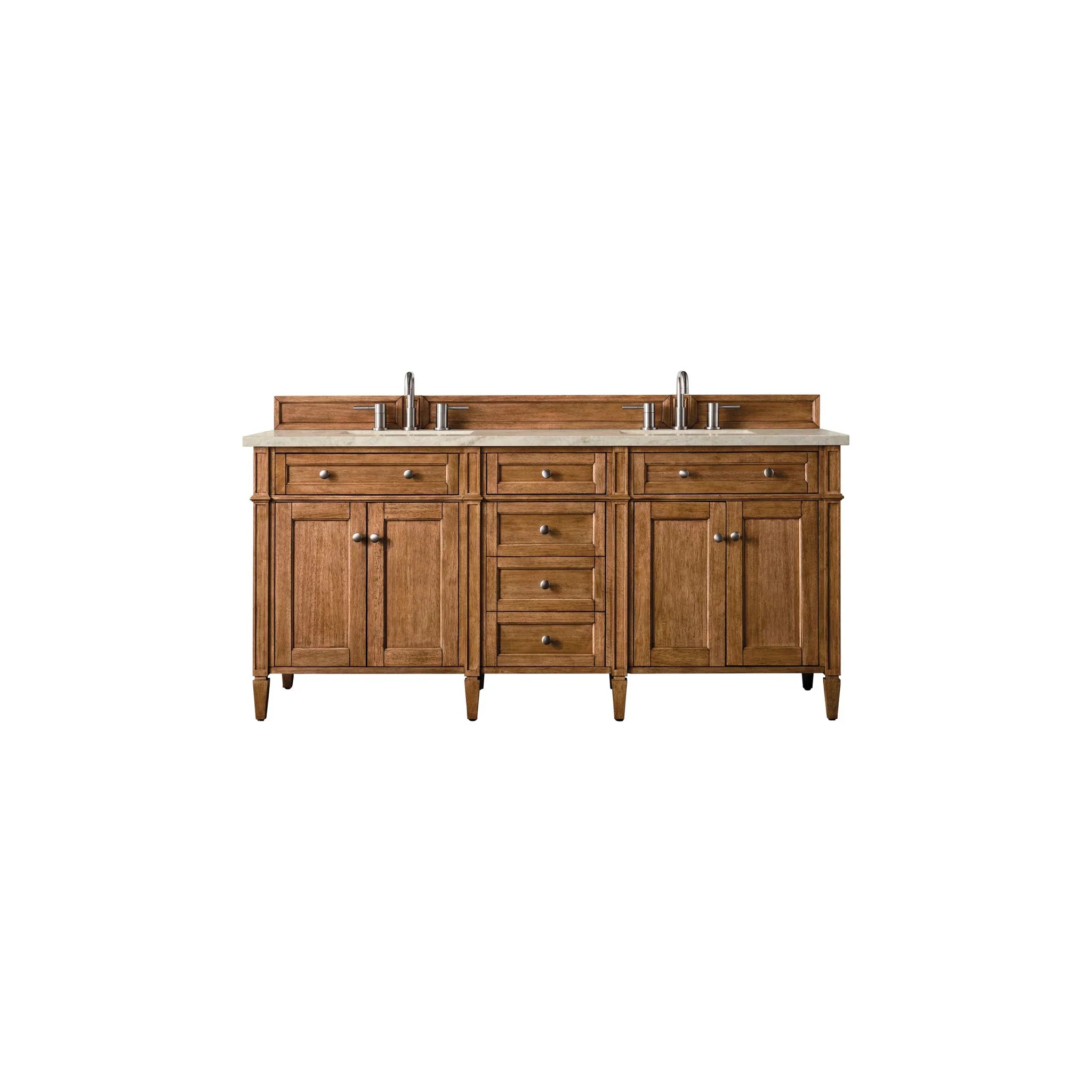 72" Brittany Double Vanity in Saddle Brown by James Martin Vanities