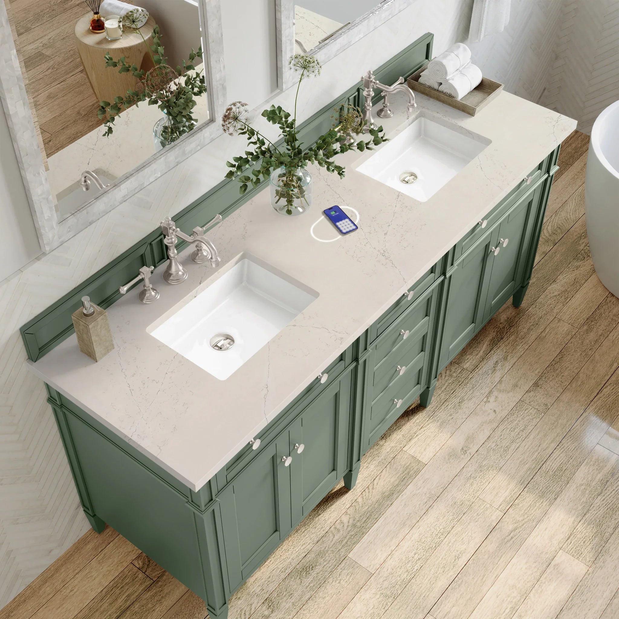 brittany-72-double-vanity-in-smokey-celadon-w-freepower-wireless-charger-by-james-martin-vanities-siberian-silestone image 7