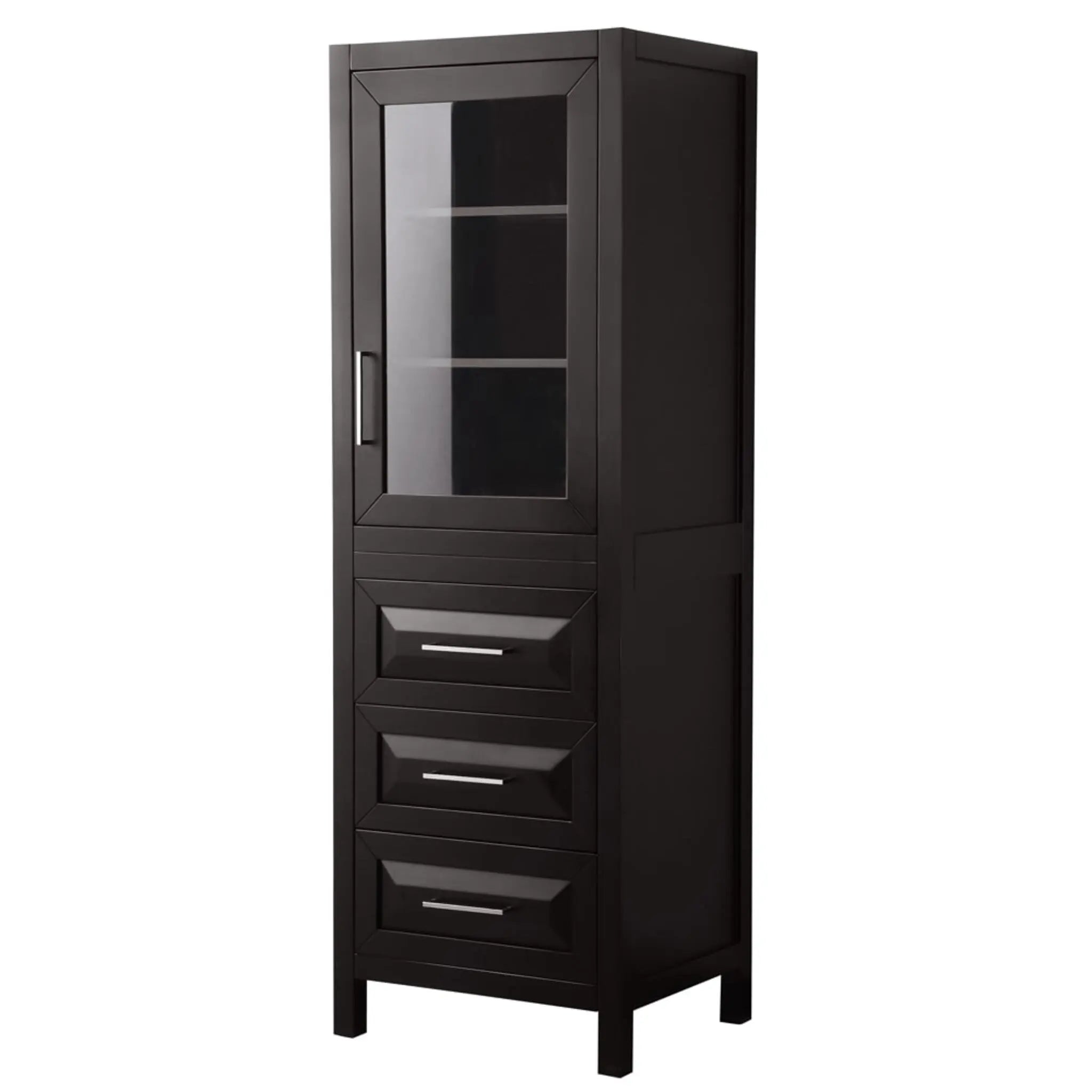 Dark Espresso Bathroom Linen Tower Cabinet - Daria by Wyndham (WCV2525LTDE) image