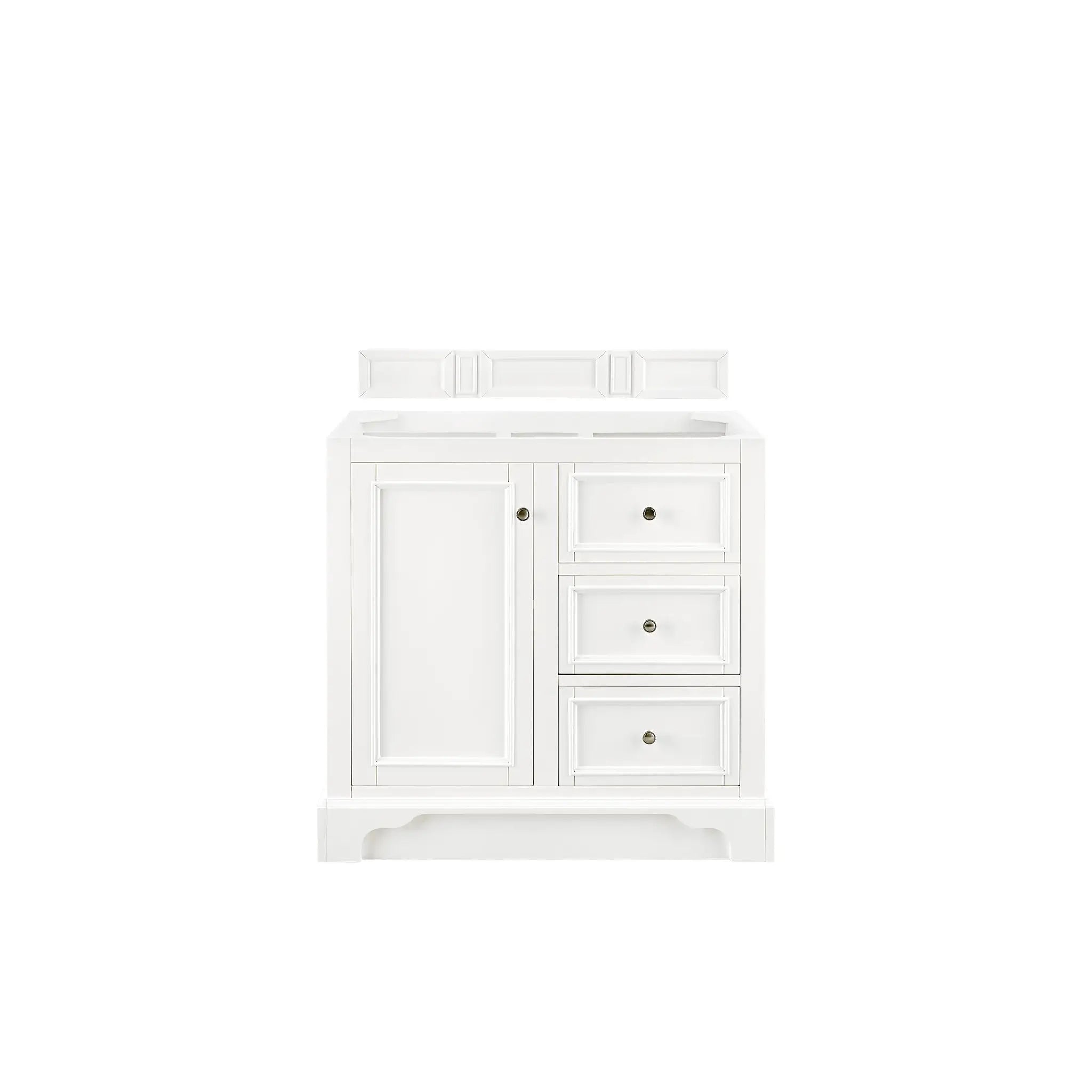De Soto 36" Single Vanity in Bright White-Cabinet Only-Not Available image