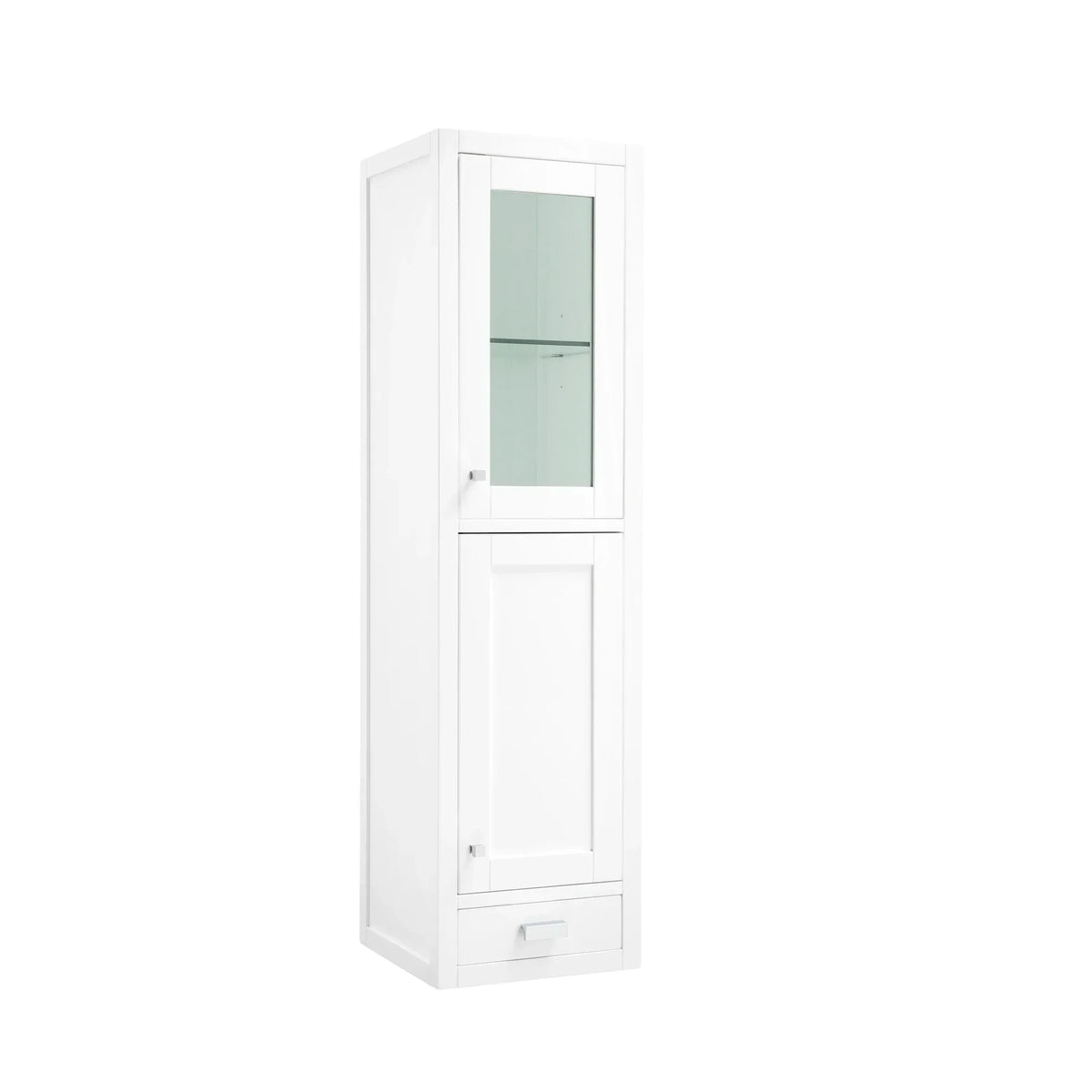 15 Inch Addison D Grand Tower Hutch Right Orientation - Glossy White Image 1