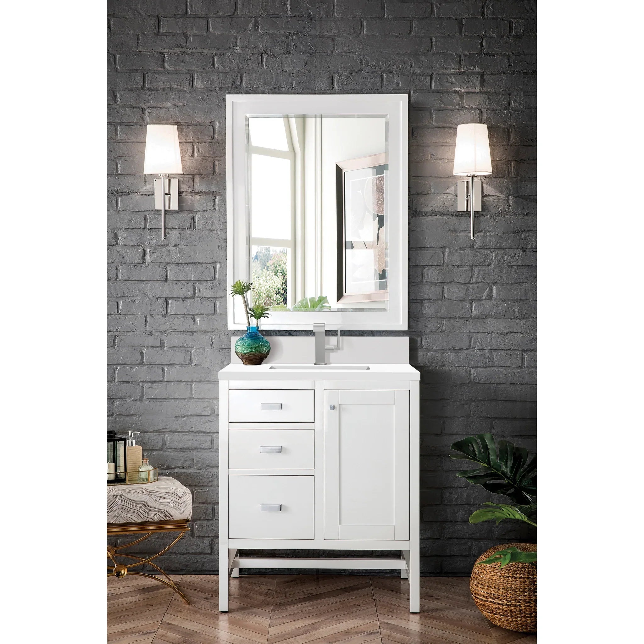 james-martin-e444-v30-gw-1wz-white-zeus-silestone-top-backsplash-single-hole image 1