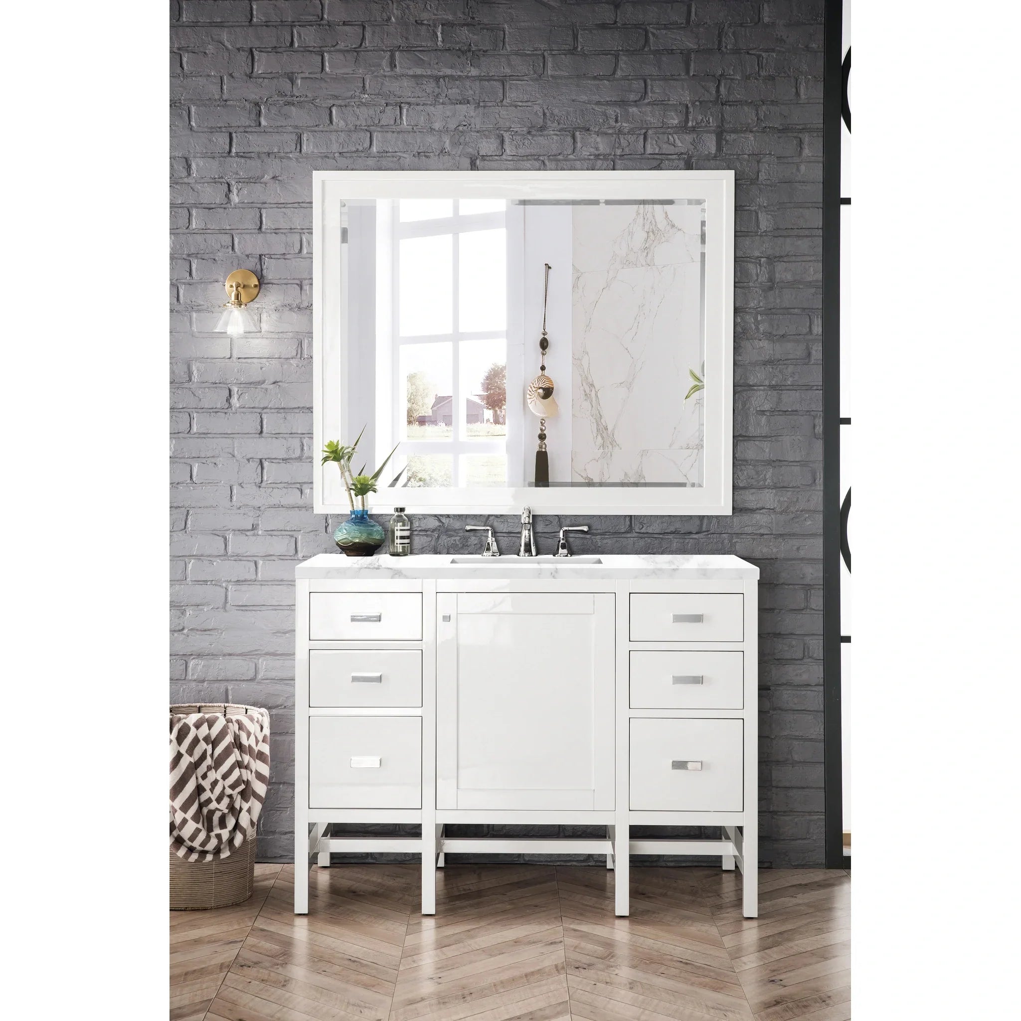 james-martin-e444-v48-gw-3car-carrara-white-top-8-widespread image 1