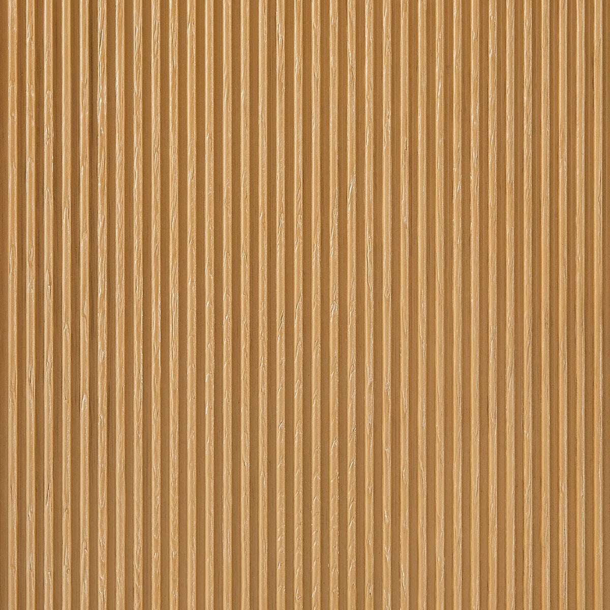 Texture detail of the fluted Oak Natural Brown door panel, 84 inch width